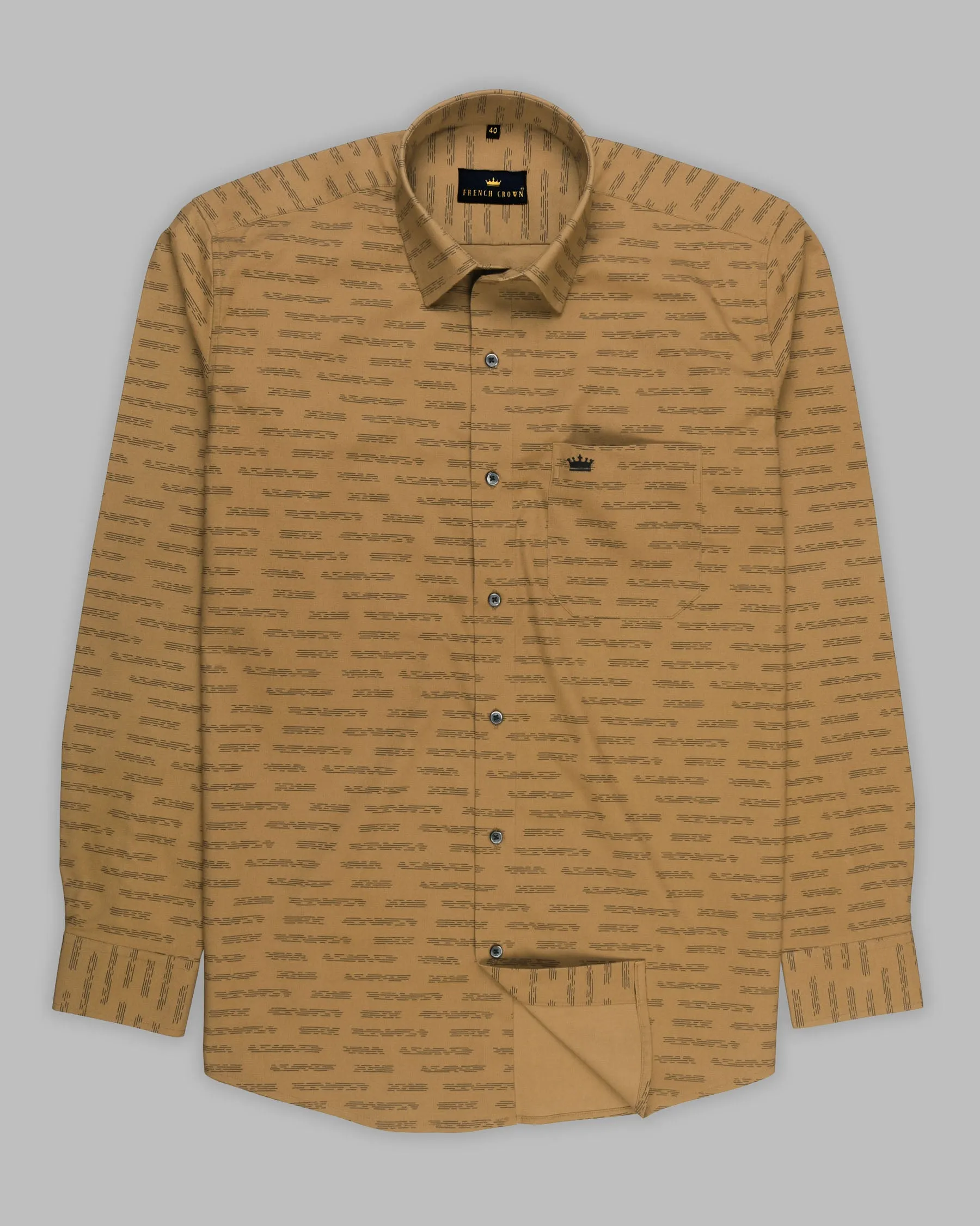 Sepia Brown Heavyweight Royal Oxford Shirt sold by French Crown product image thumbnail 5