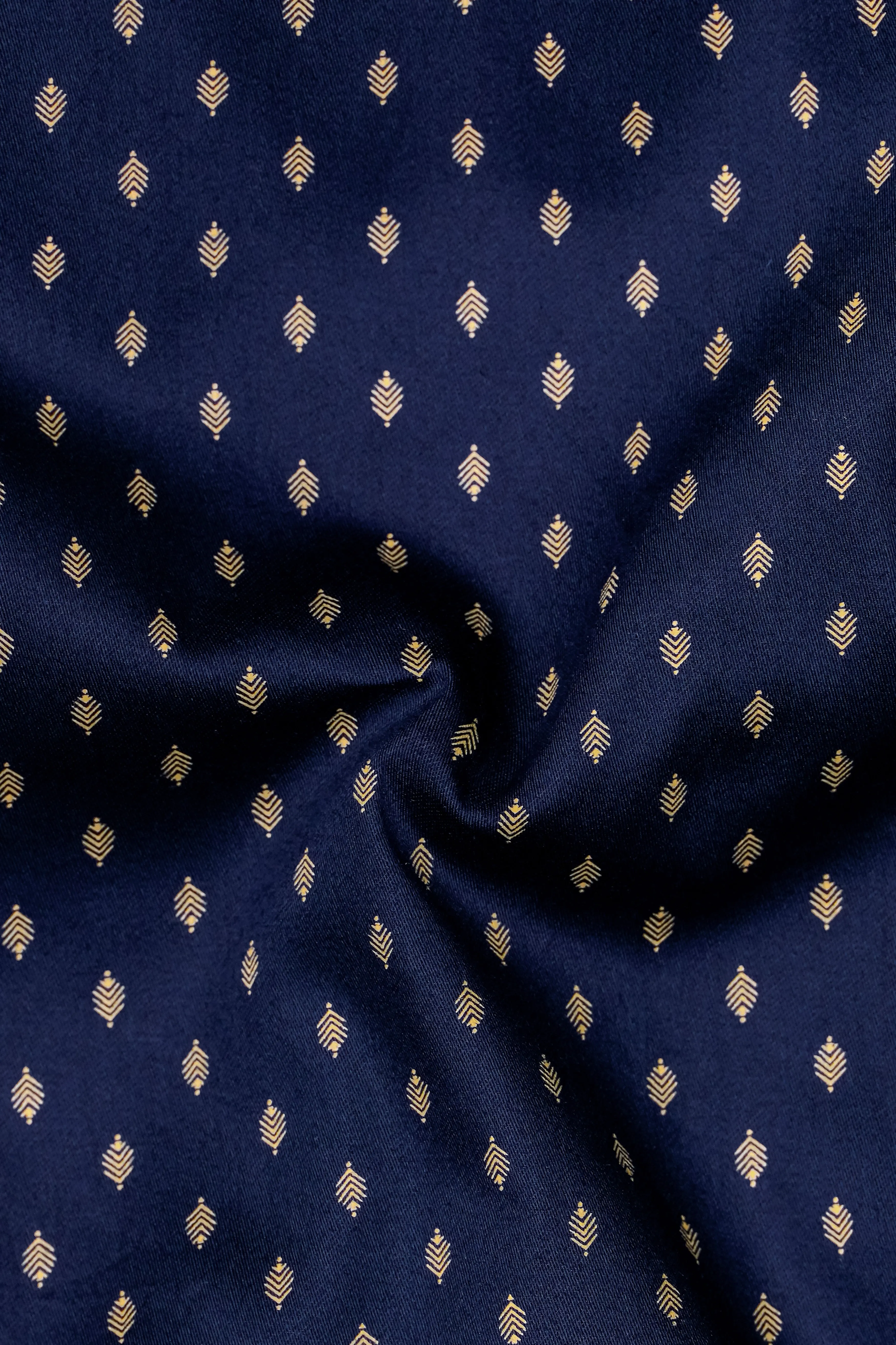 Cyanor-Tealish Blue Printed Subtle Sheen Super Soft Premium Cotton Dress Shirt sold by French Crown product image thumbnail 3