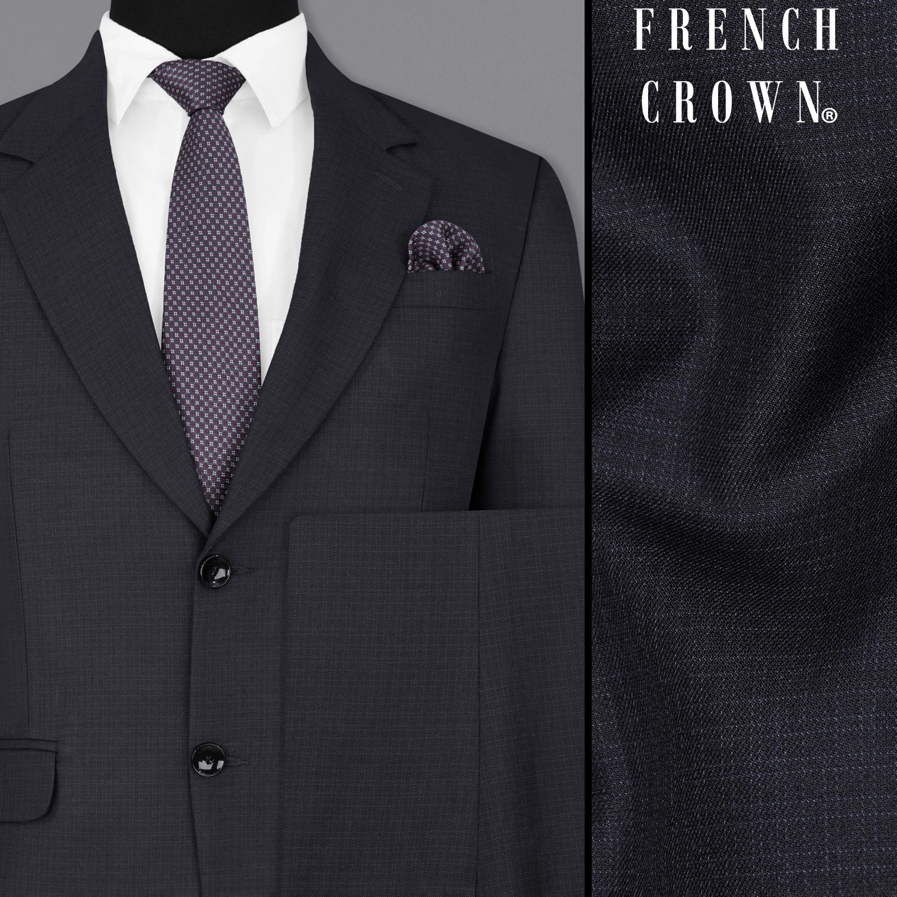 Bleached Cedar Gray Single Breasted Suit sold by French Crown