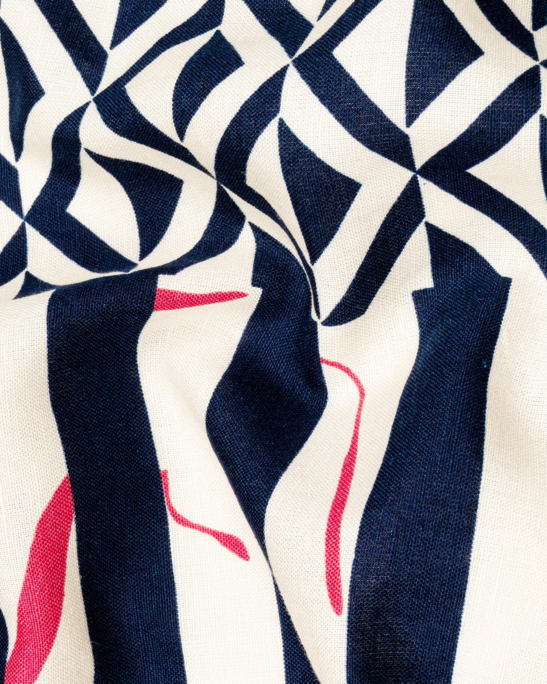 Merino with Cider Blue abstract Print Premium Tencel Kurta Shirt sold by French Crown product image thumbnail 2