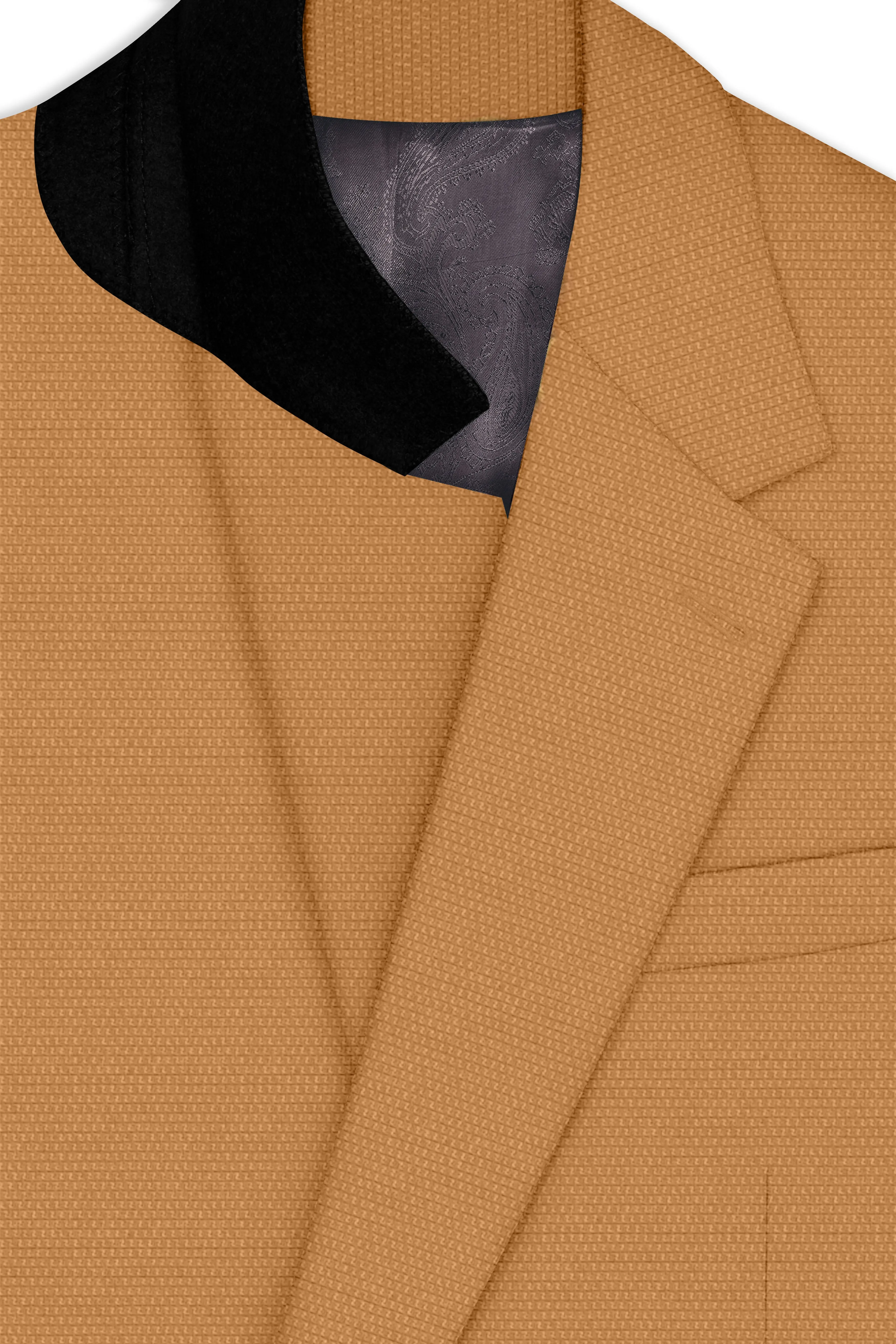 Twine Brown Dobby Textured Single Breasted Suit sold by French Crown product image thumbnail 5