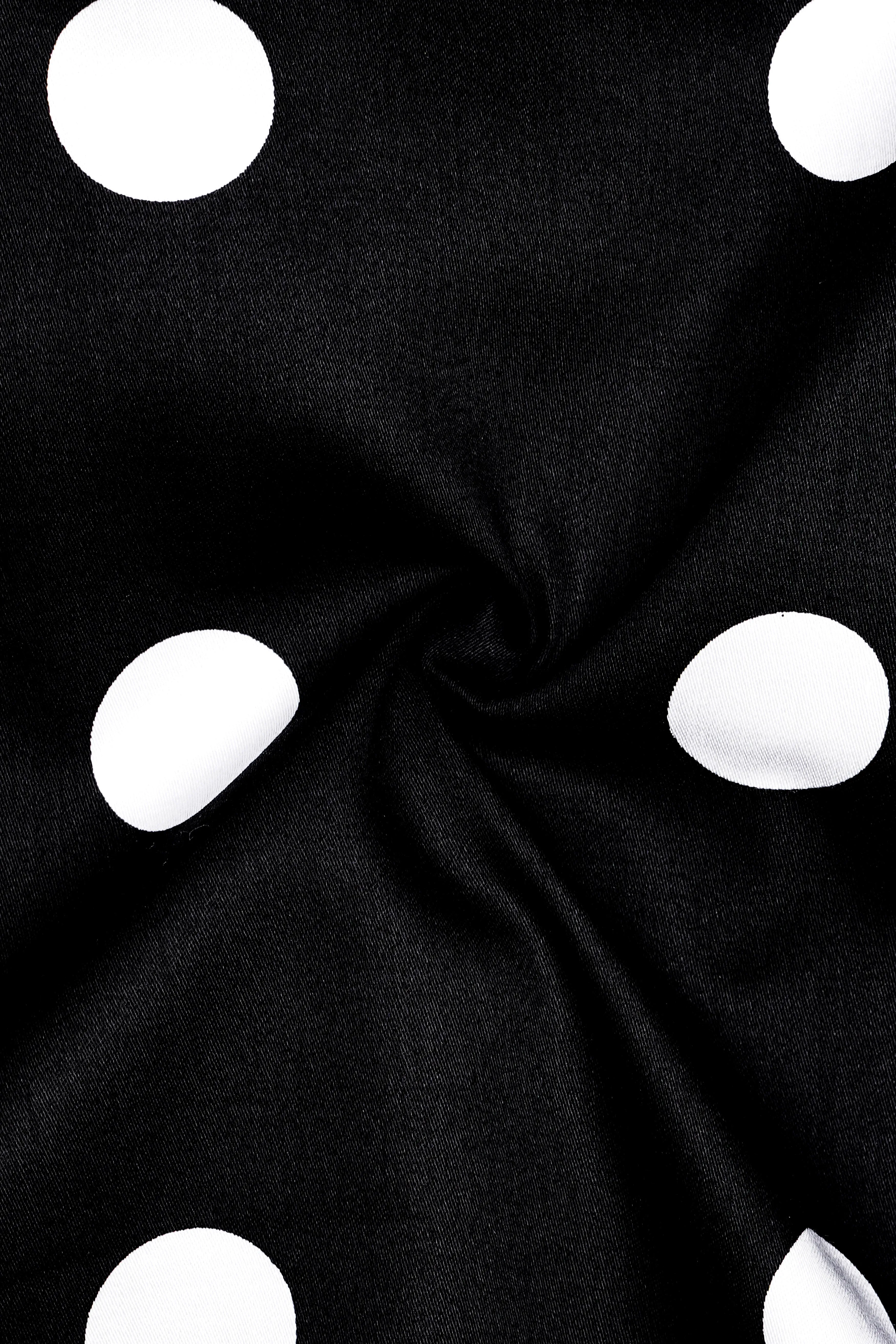 Black Polka Dots Cotton Waistcoat sold by French Crown product image thumbnail 3