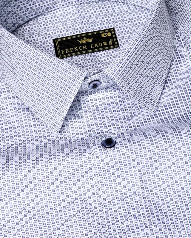 Ship Cove Blue Printed Super Soft Premium Cotton Shirt sold by French Crown