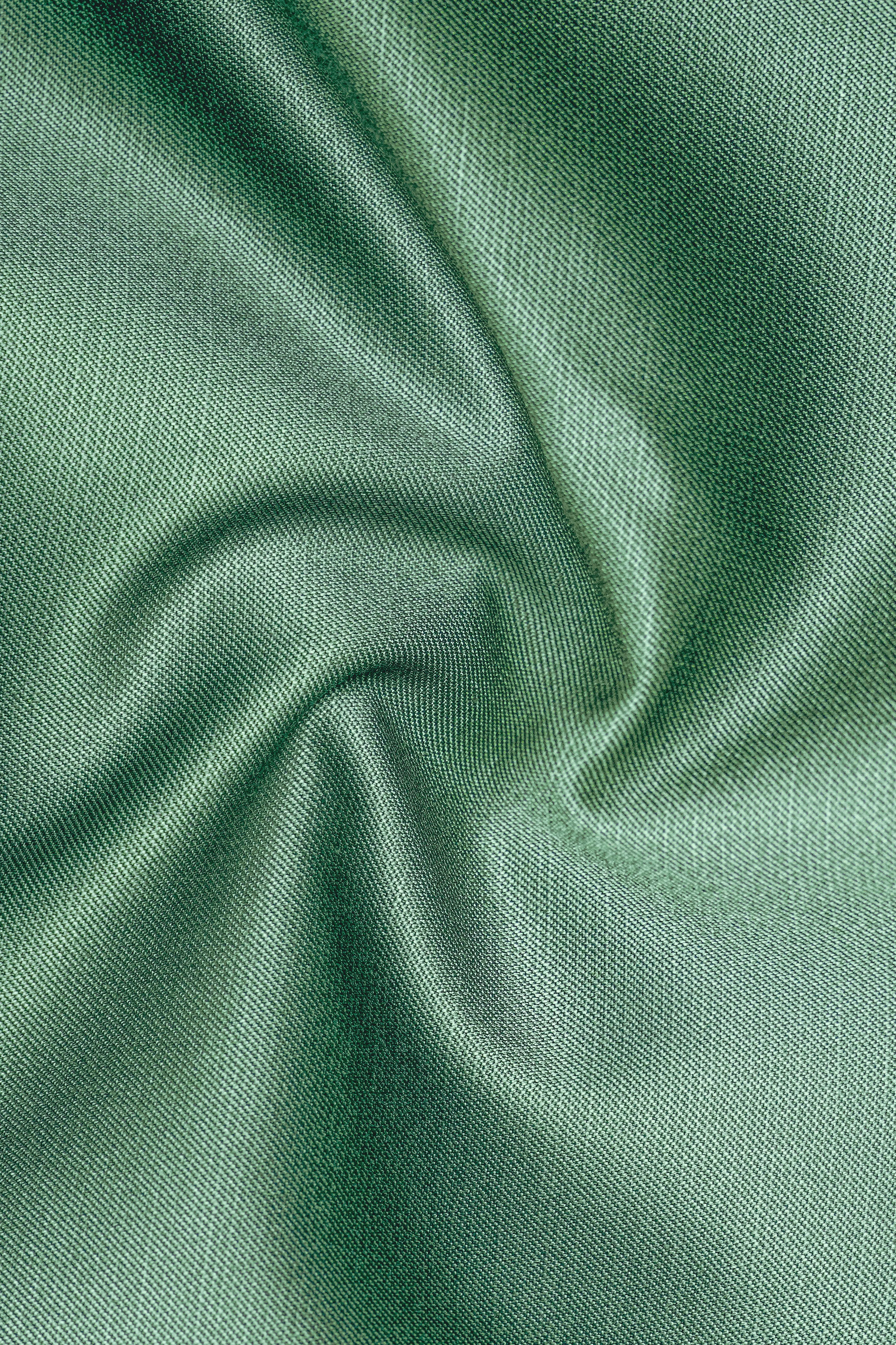 Viridian Green Solid Wool Rich Slight Stretch Waistband Pant sold by French Crown product image thumbnail 3