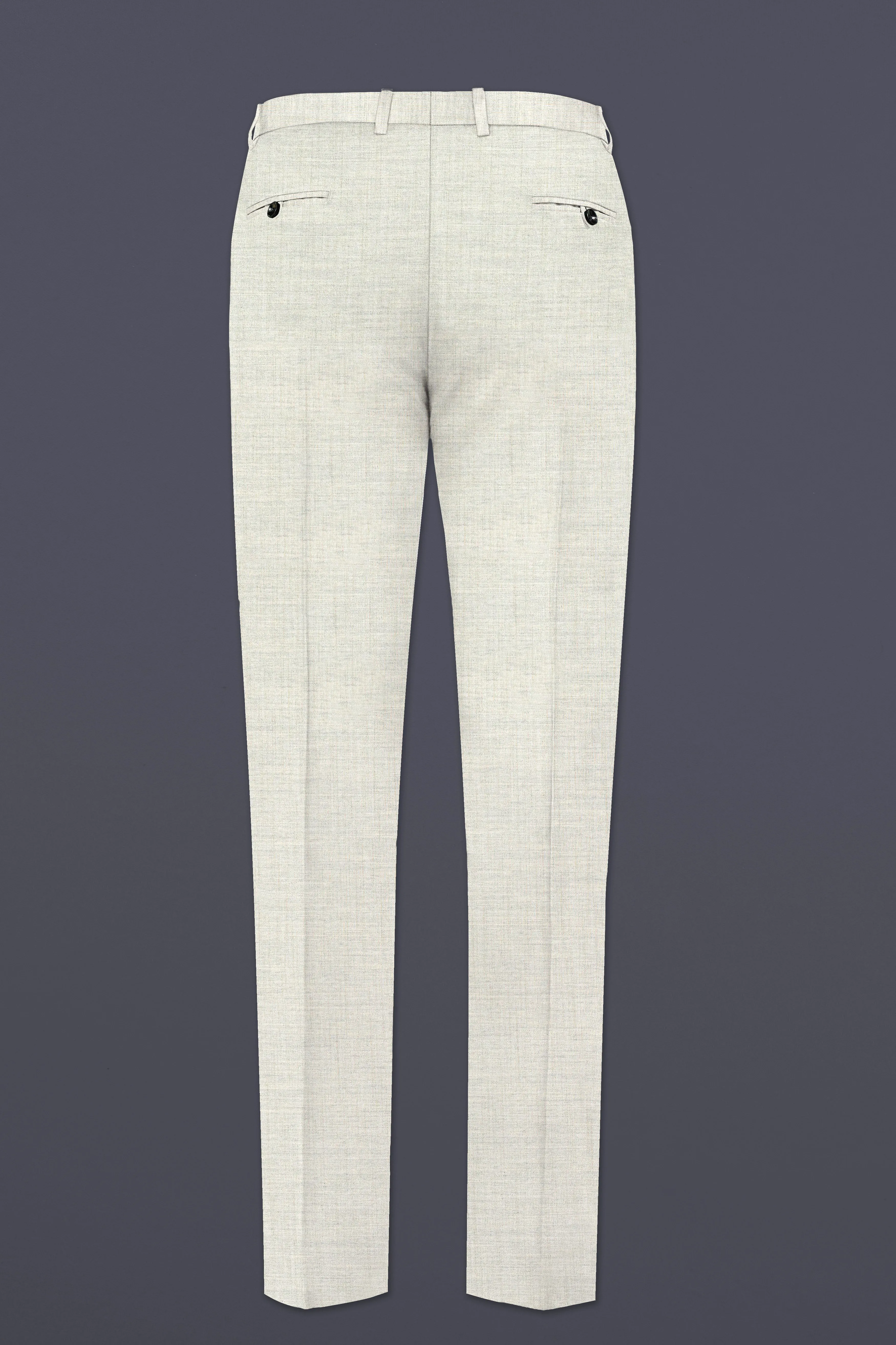 Spanish Gray Textured Wool Blend Pant sold by French Crown product image thumbnail 5