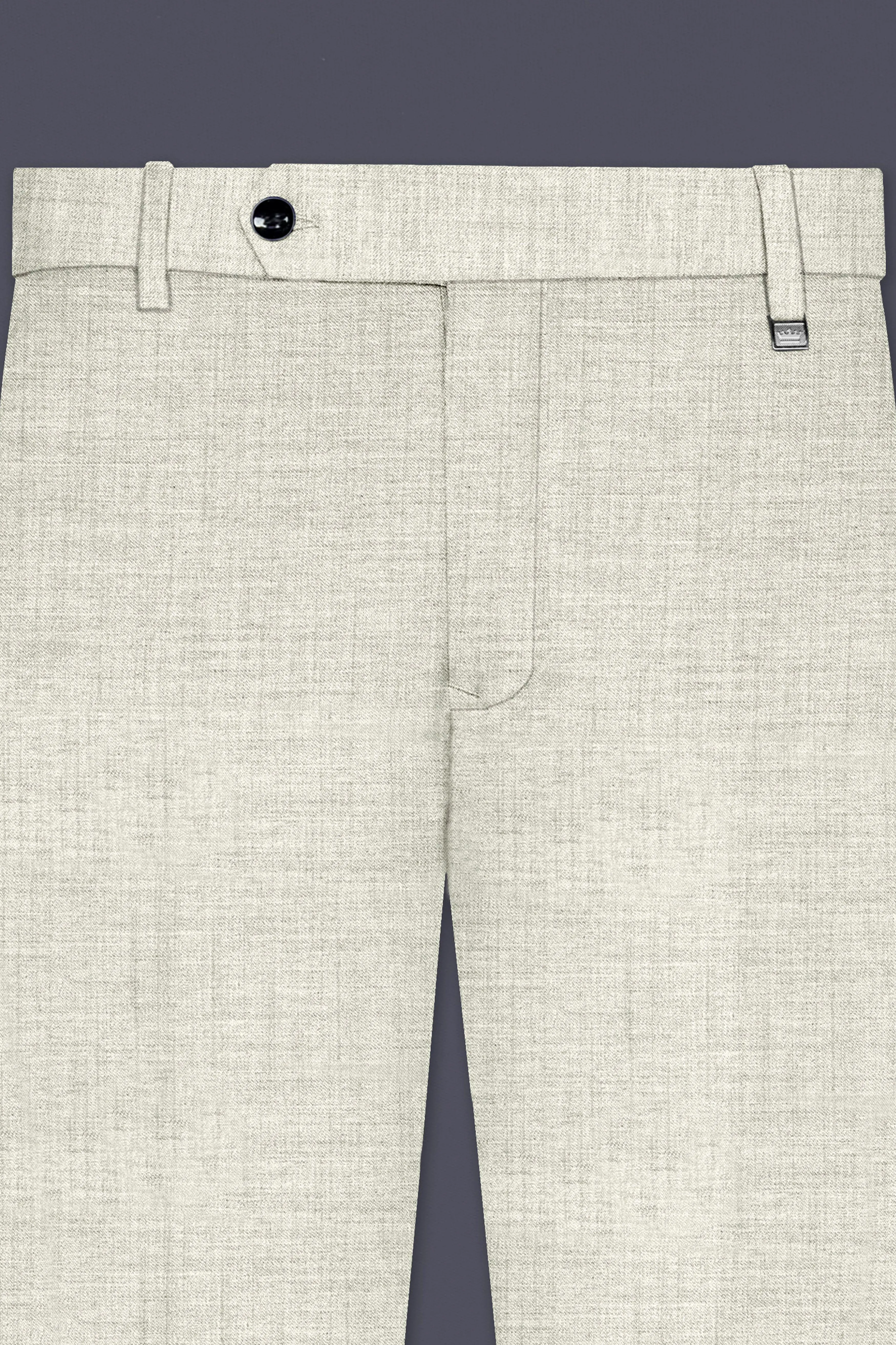 Spanish Gray Textured Wool Blend Pant sold by French Crown product image thumbnail 4