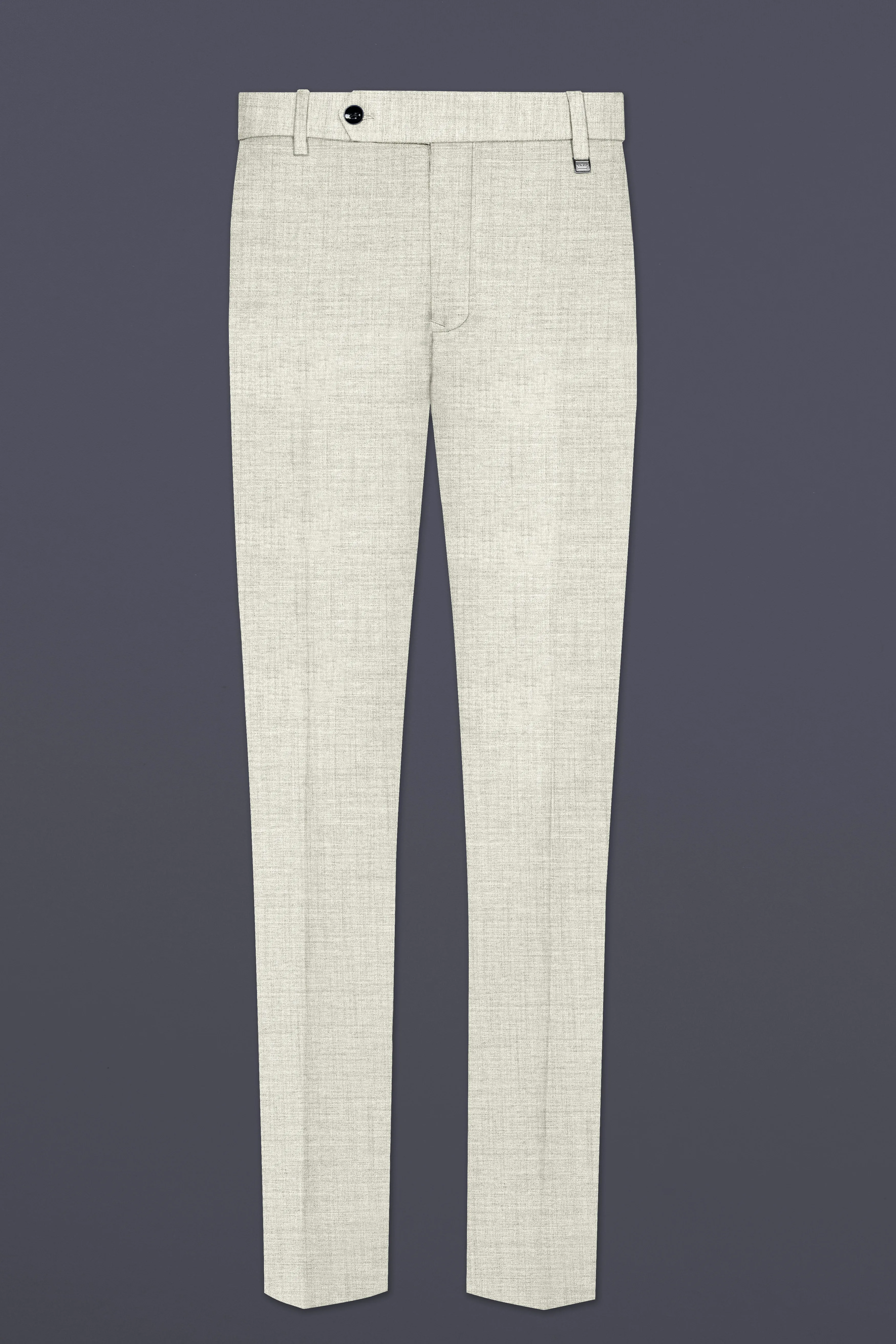 Spanish Gray Textured Wool Blend Pant sold by French Crown product image thumbnail 2