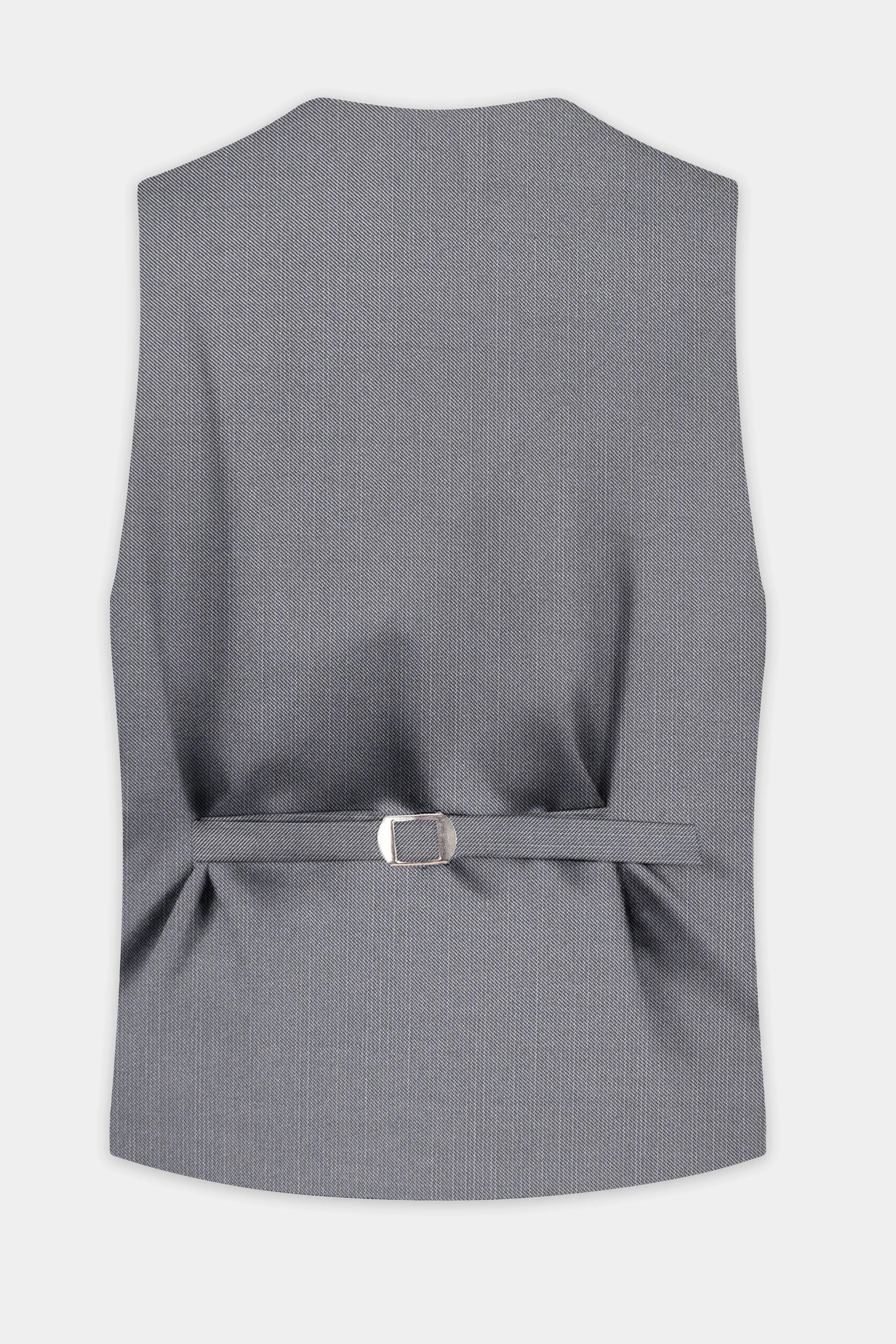 Dorian-Friar Gray Solid Wool Rich Slight Stretch Waistcoat sold by French Crown product image thumbnail 4