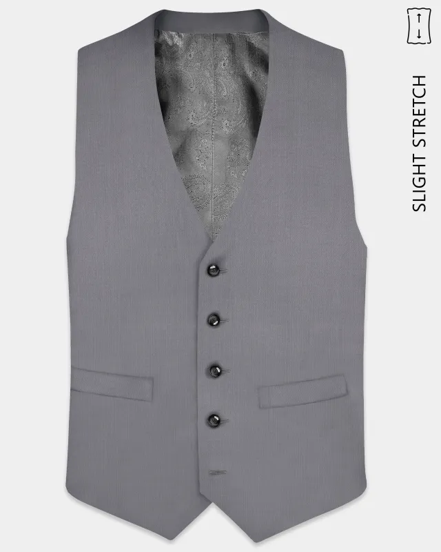 Dorian-Friar Gray Solid Wool Rich Slight Stretch Waistcoat sold by French Crown