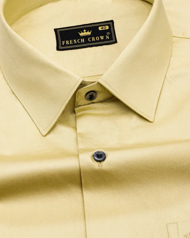 Springbud Beige Subtle Sheen Super Soft Premium Cotton Shirt sold by French Crown
