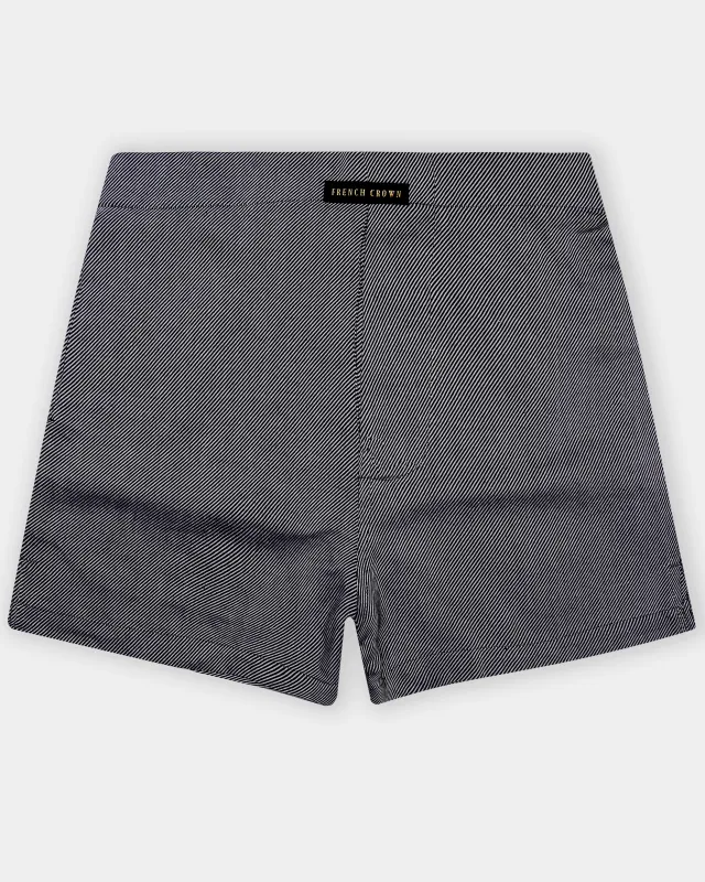 Granite-Iridium Gray Textured Flannel Premium Cotton Boxer sold by French Crown