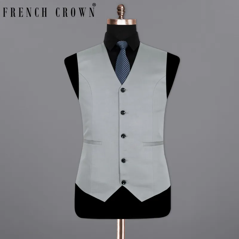 French Gray Premium Cotton Waistcoat sold by French Crown