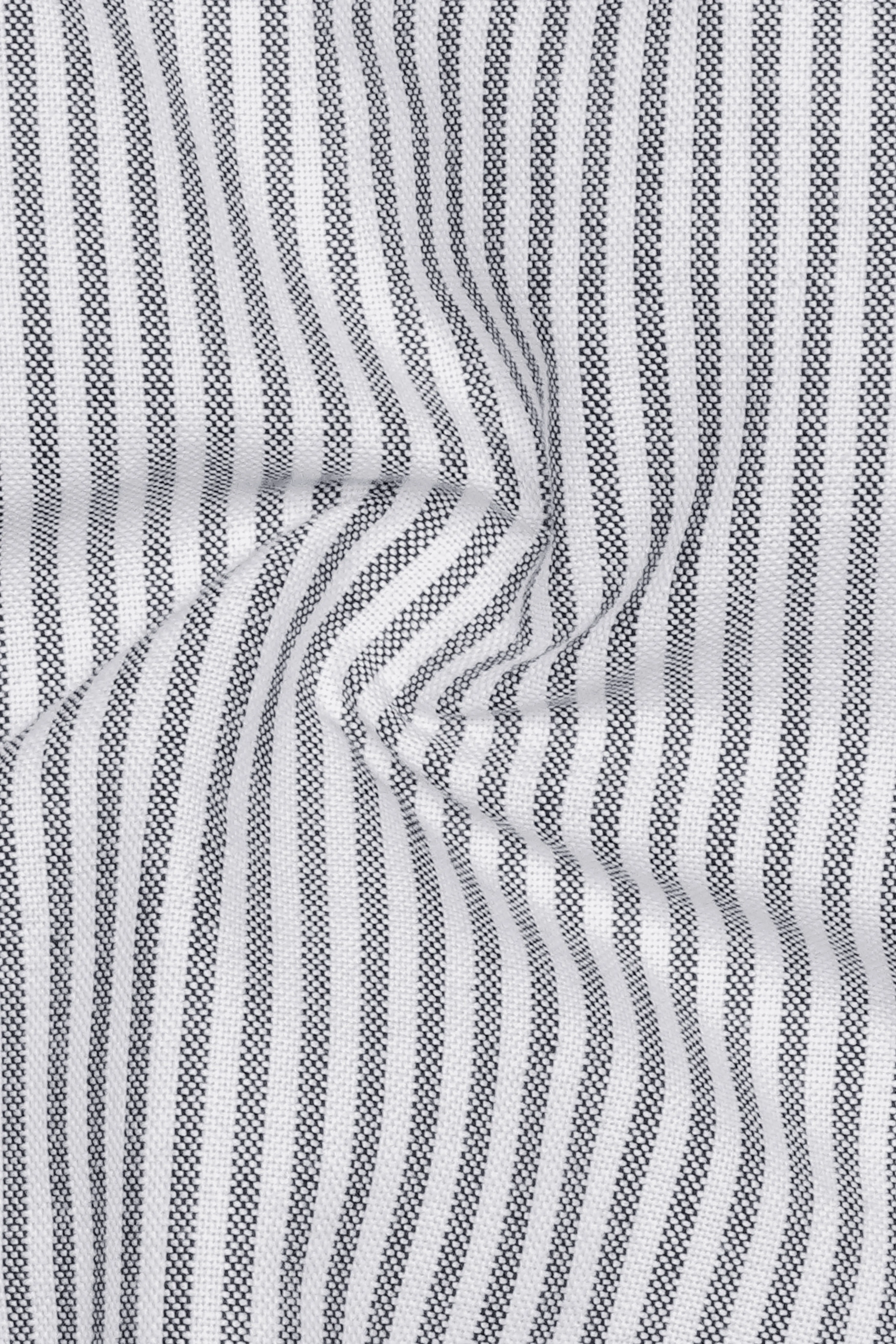 Boulder Gray And Bright White Stripes Oxford Premium Cotton Boxer sold by French Crown product image thumbnail 3