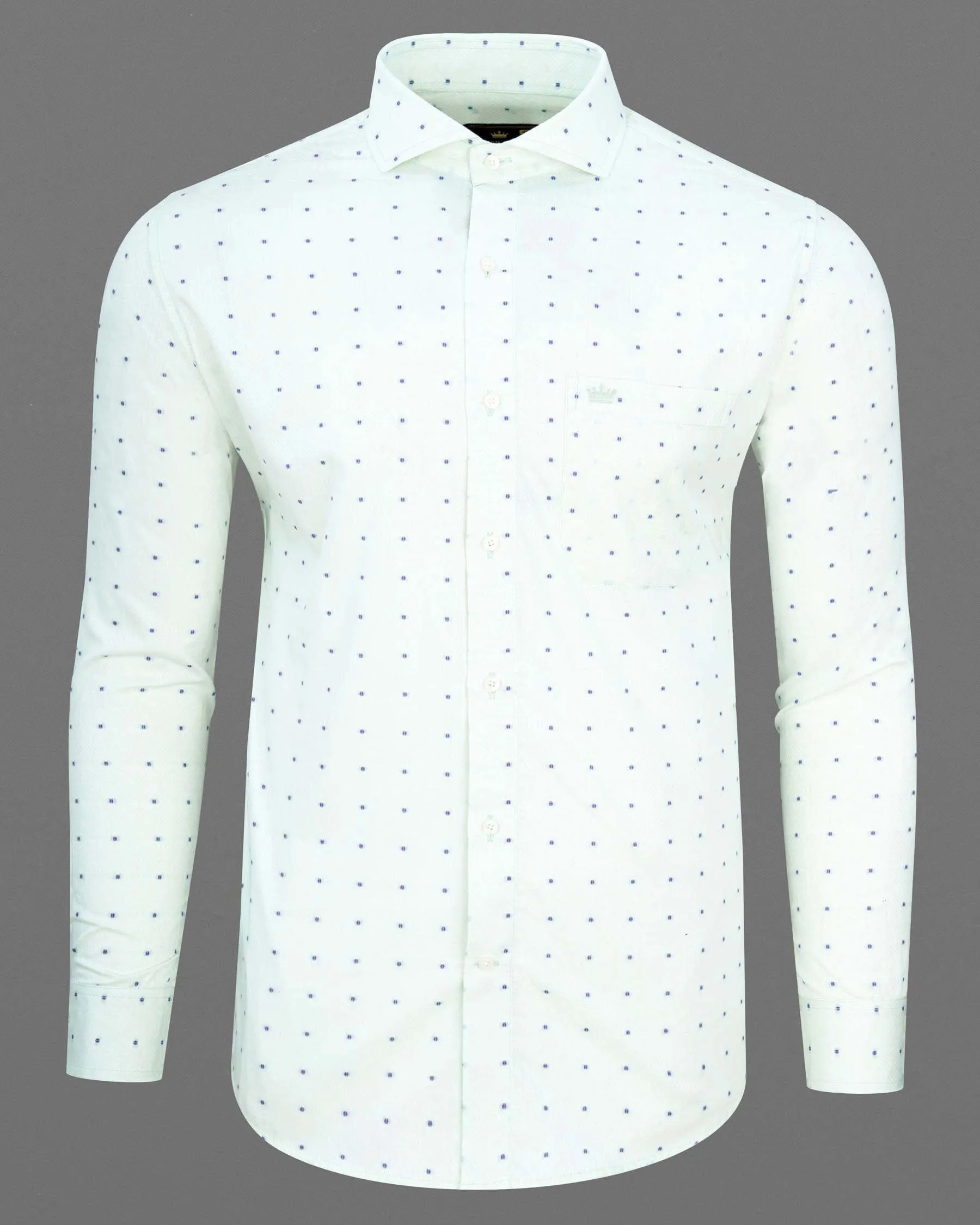 Harp Green Dobby Textured Premium Giza Cotton Shirt sold by French Crown product image thumbnail 5