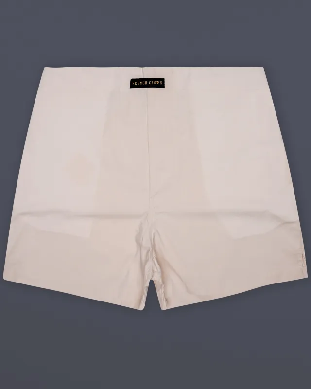 Pebble-Sisal Cream Solid Poplin Premium Cotton Boxer sold by French Crown