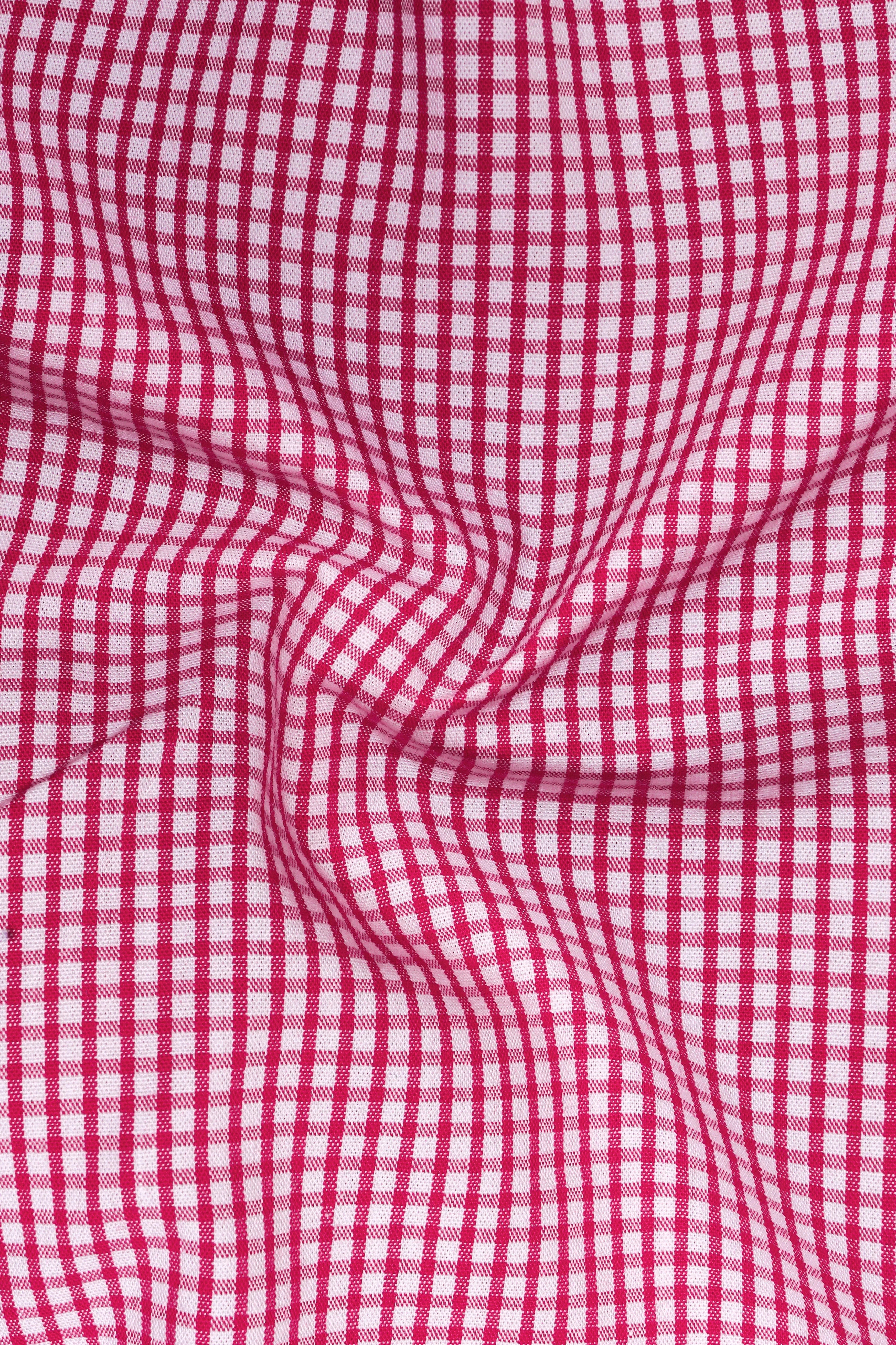 Rosy Grid-Thulian Pink Plaid Poplin Premium Cotton Boxer sold by French Crown product image thumbnail 3