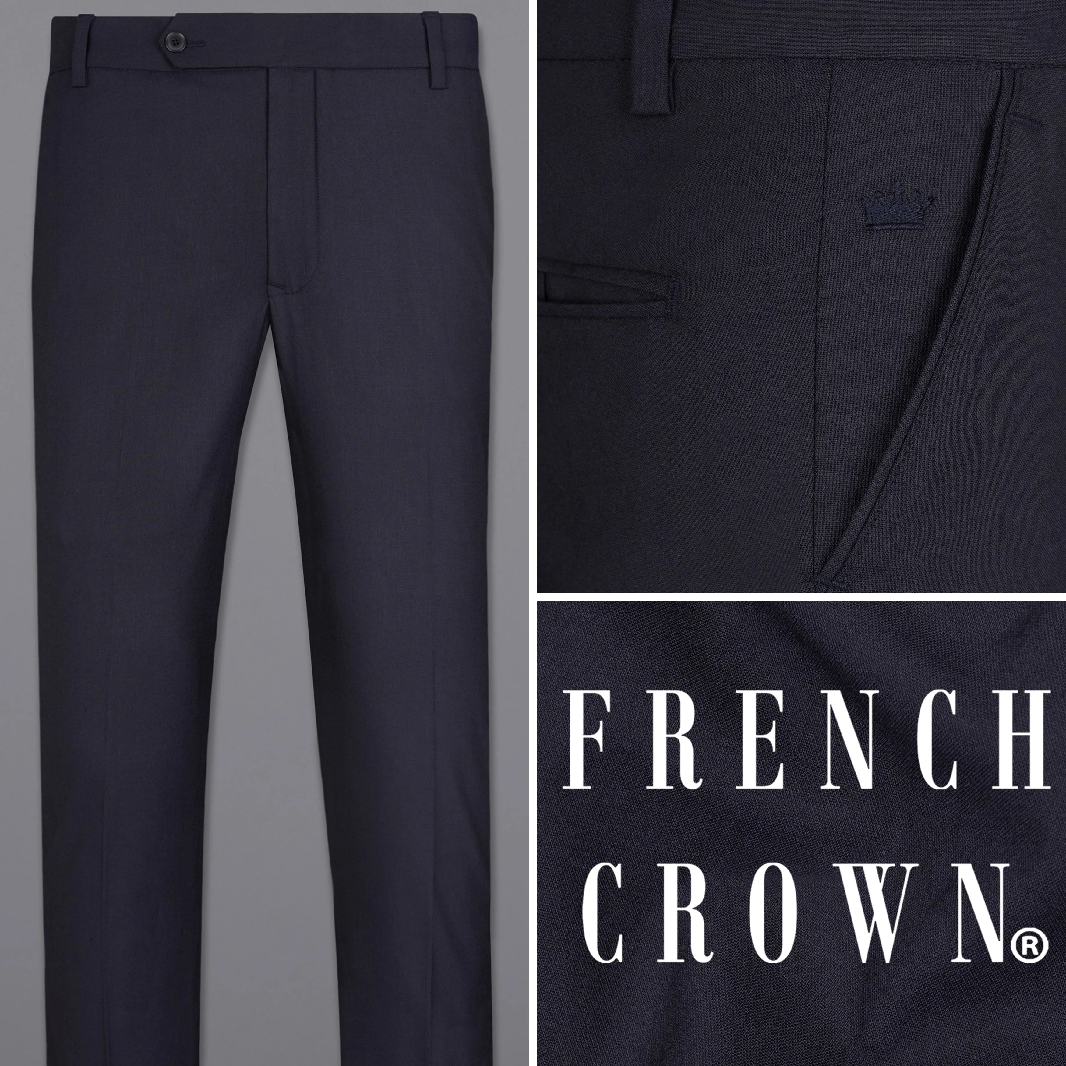 Blue Formal Pant sold by French Crown