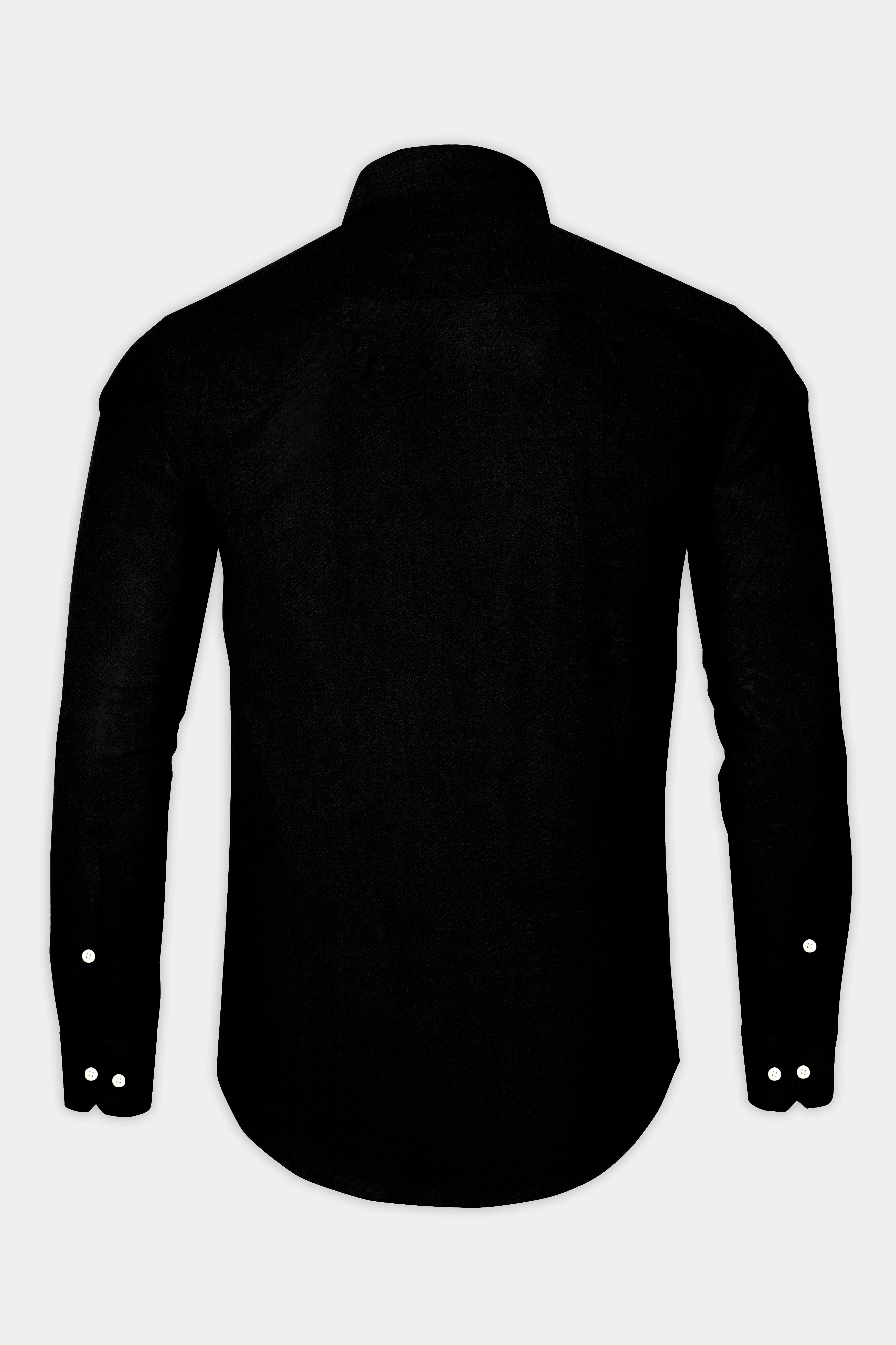 Ebony Black Premium Cotton Shirt sold by French Crown product image thumbnail 5