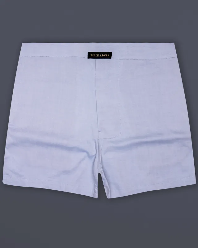 Nautic-Tropical Blue Solid Oxford Premium Cotton Boxer sold by French Crown