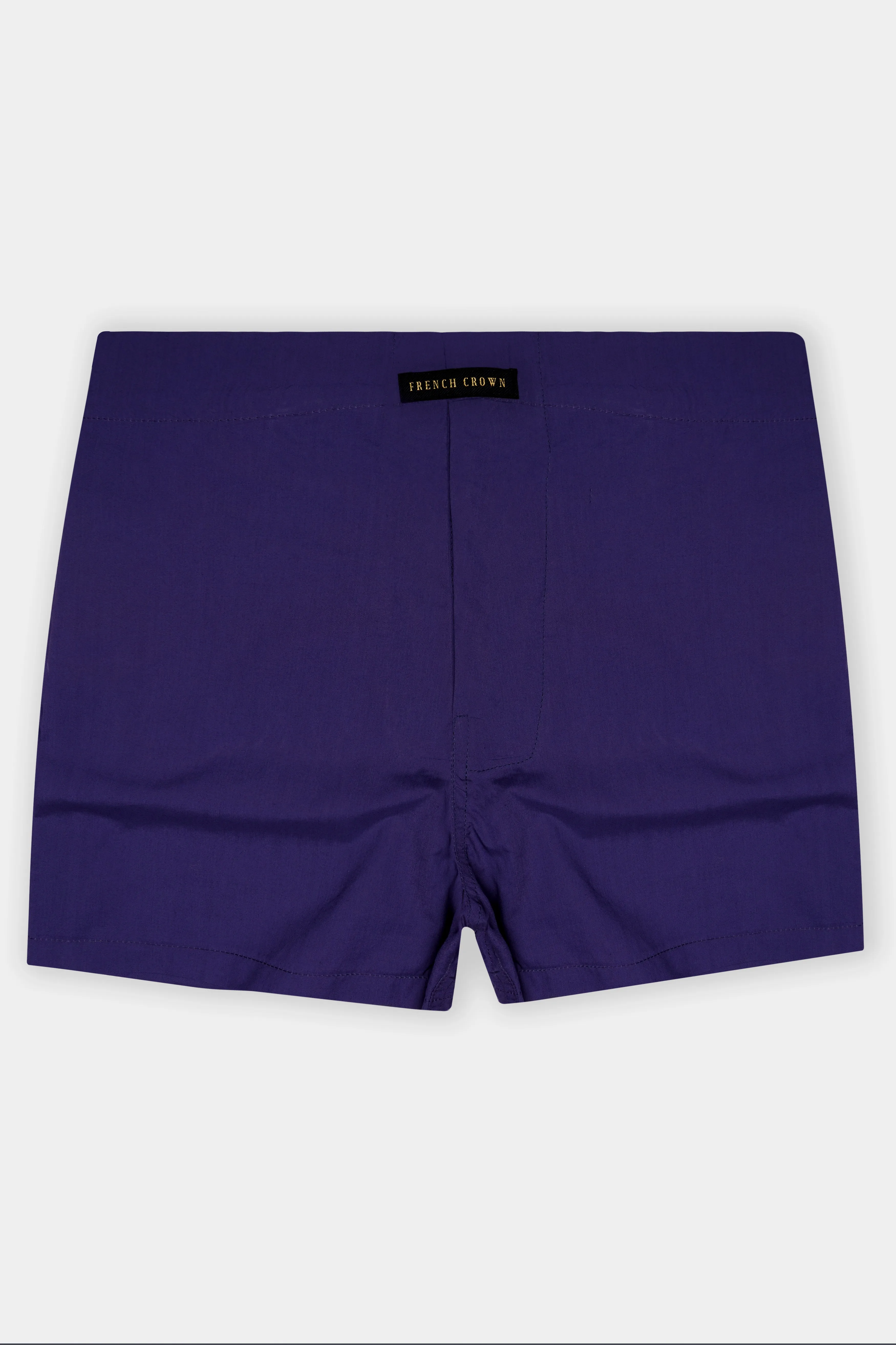 Vortex-Violent Purple Solid Super Soft Poplin Premium Cotton Boxer sold by French Crown product image thumbnail 2