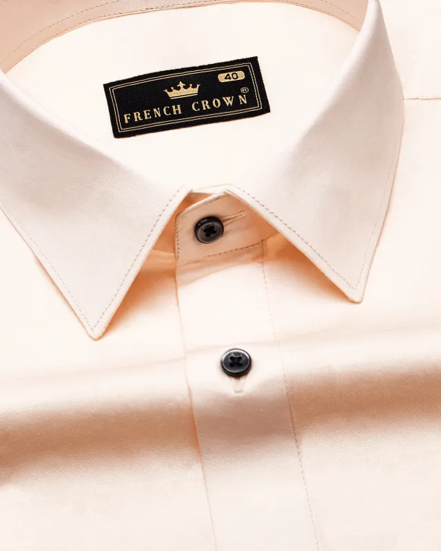 Gainsboro Peach Subtle Sheen Super Soft Premium Cotton Shirt sold by French Crown