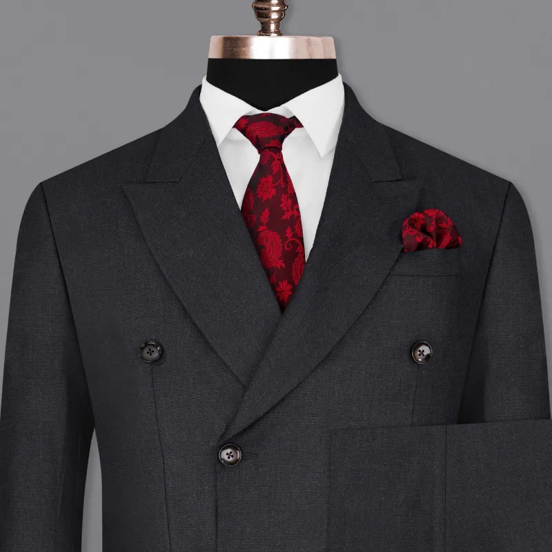 Mirage Black Double Breasted Suit sold by French Crown