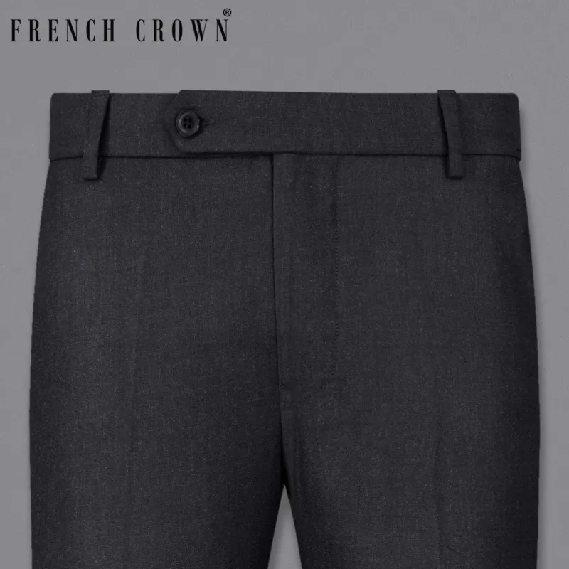 Mirage Black Textured Pant made by French Crown