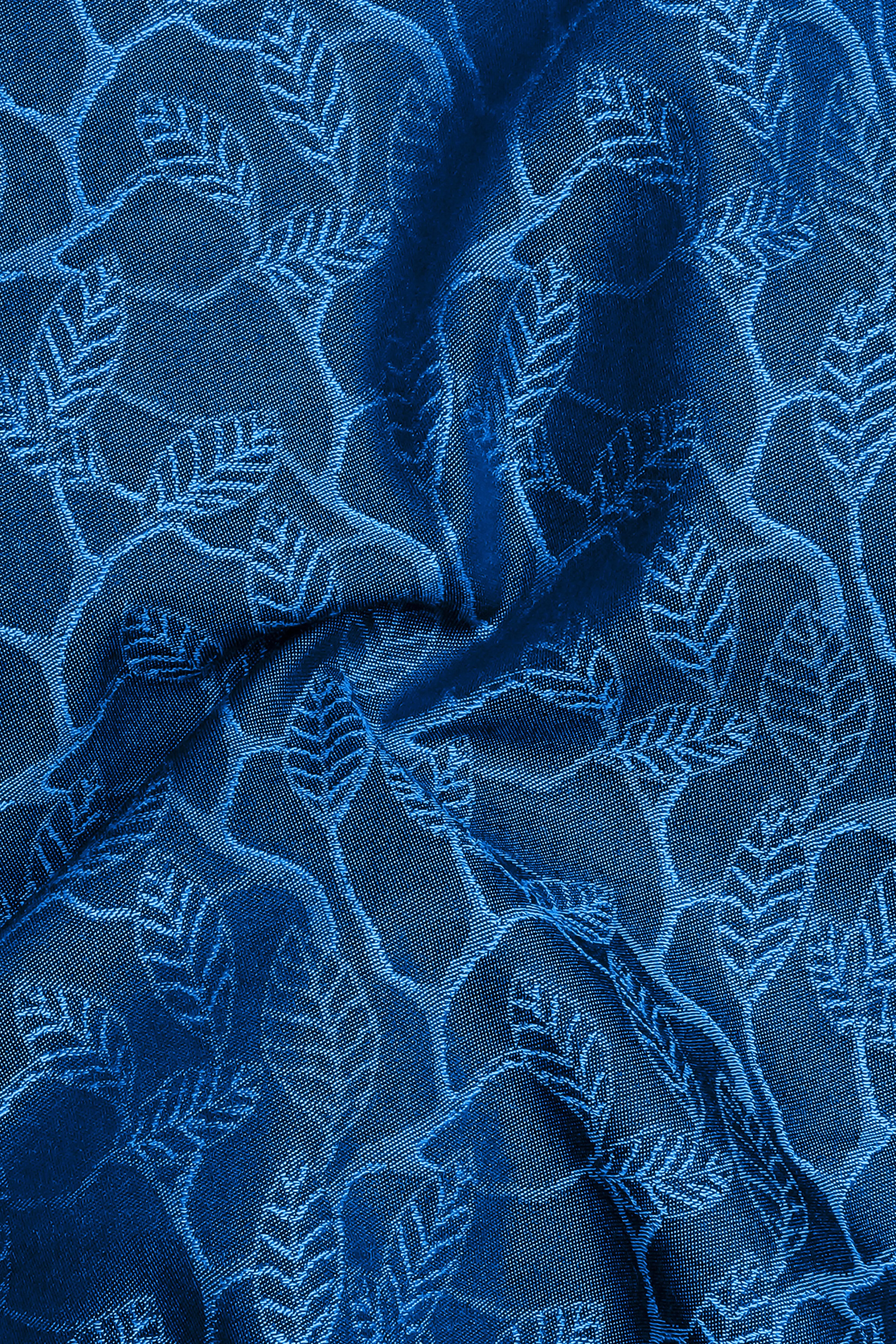 Marine Blue Floral Printed Jacquard Premium Cotton Boxer sold by French Crown product image thumbnail 3