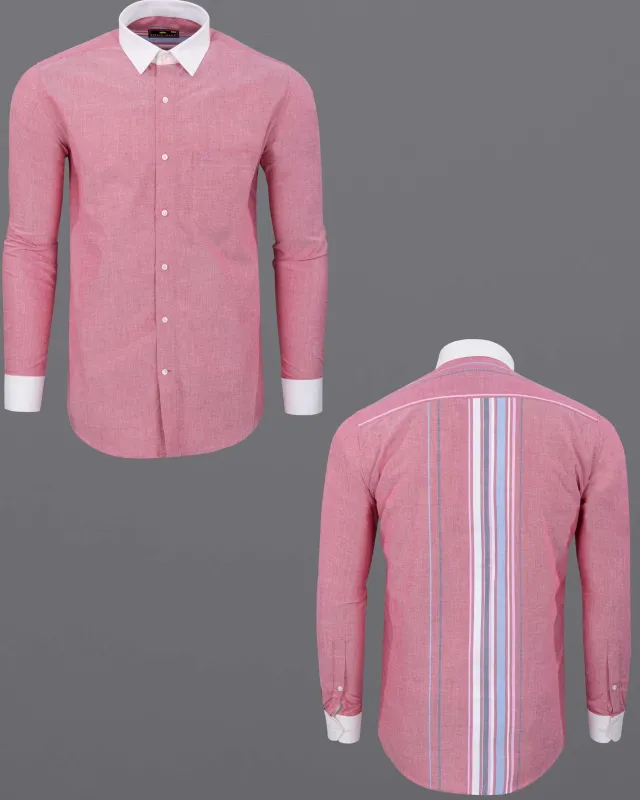 Wewak Red with White Collar Royal Oxford Shirt sold by French Crown