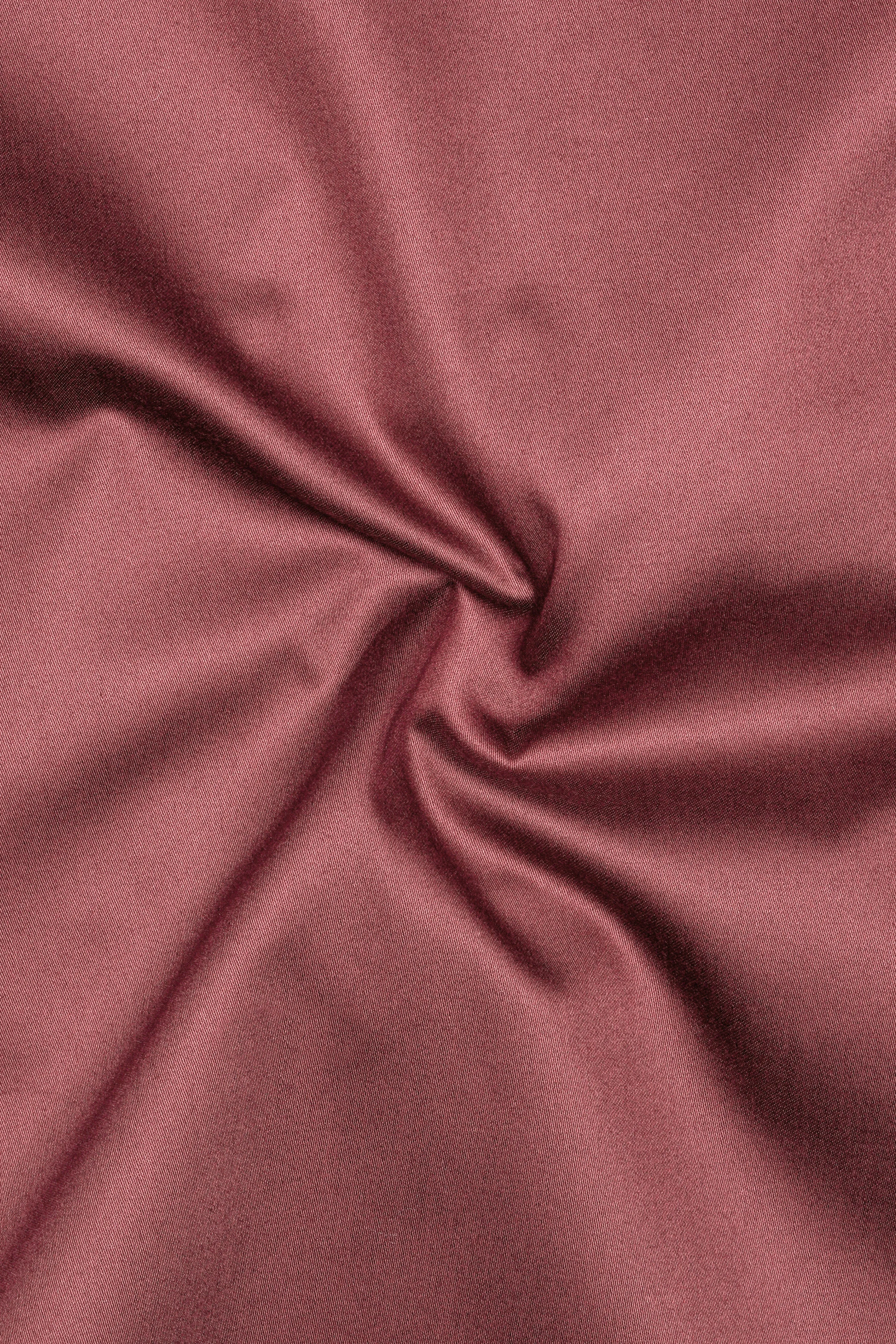 Muted Mauve-Rose Taupe Subtle Sheen Super Soft Premium Cotton Dress Shirt sold by French Crown product image thumbnail 3