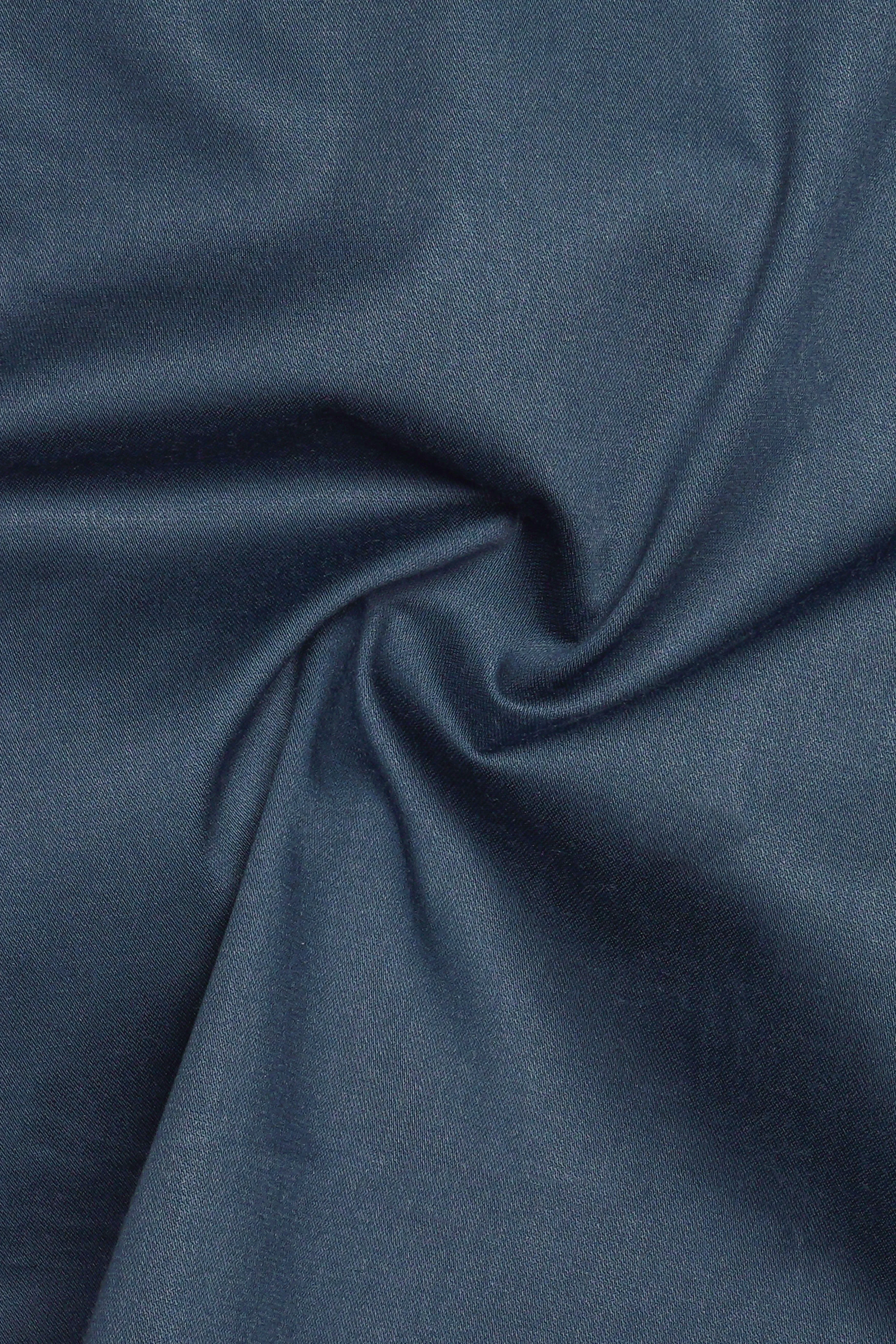 Gunmetal Blue Solid Subtle Sheen Super Soft Premium Cotton Boxer sold by French Crown product image thumbnail 3