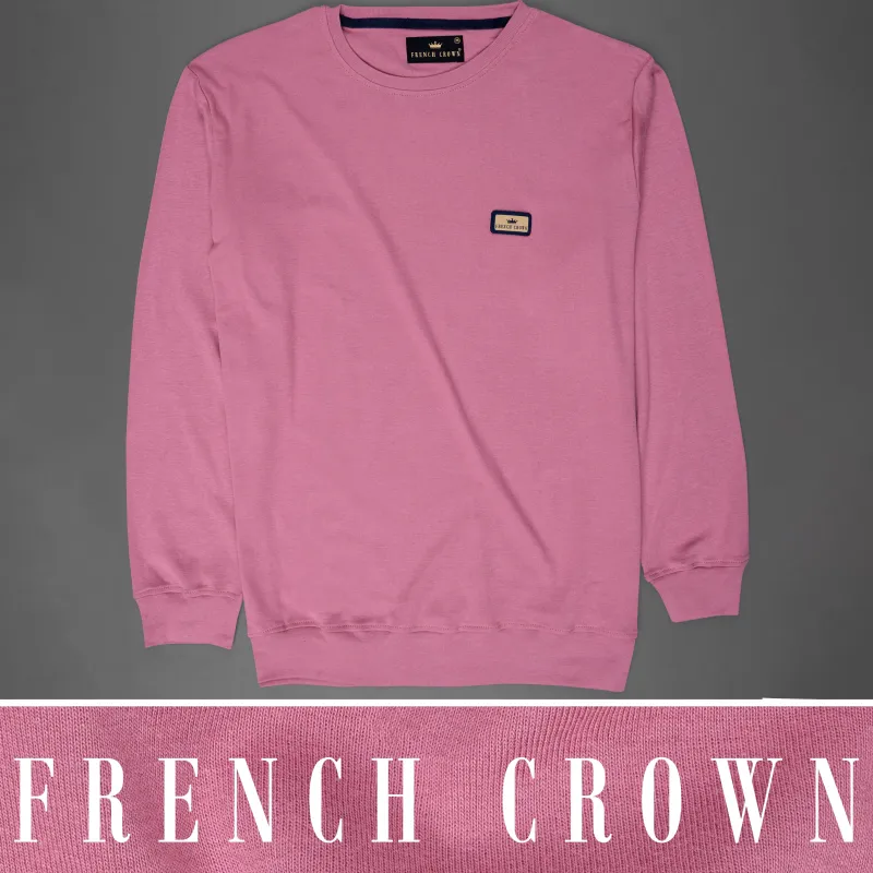 Charm Mauve Full Sleeve Premium Cotton Jersey Sweatshirt made by French Crown