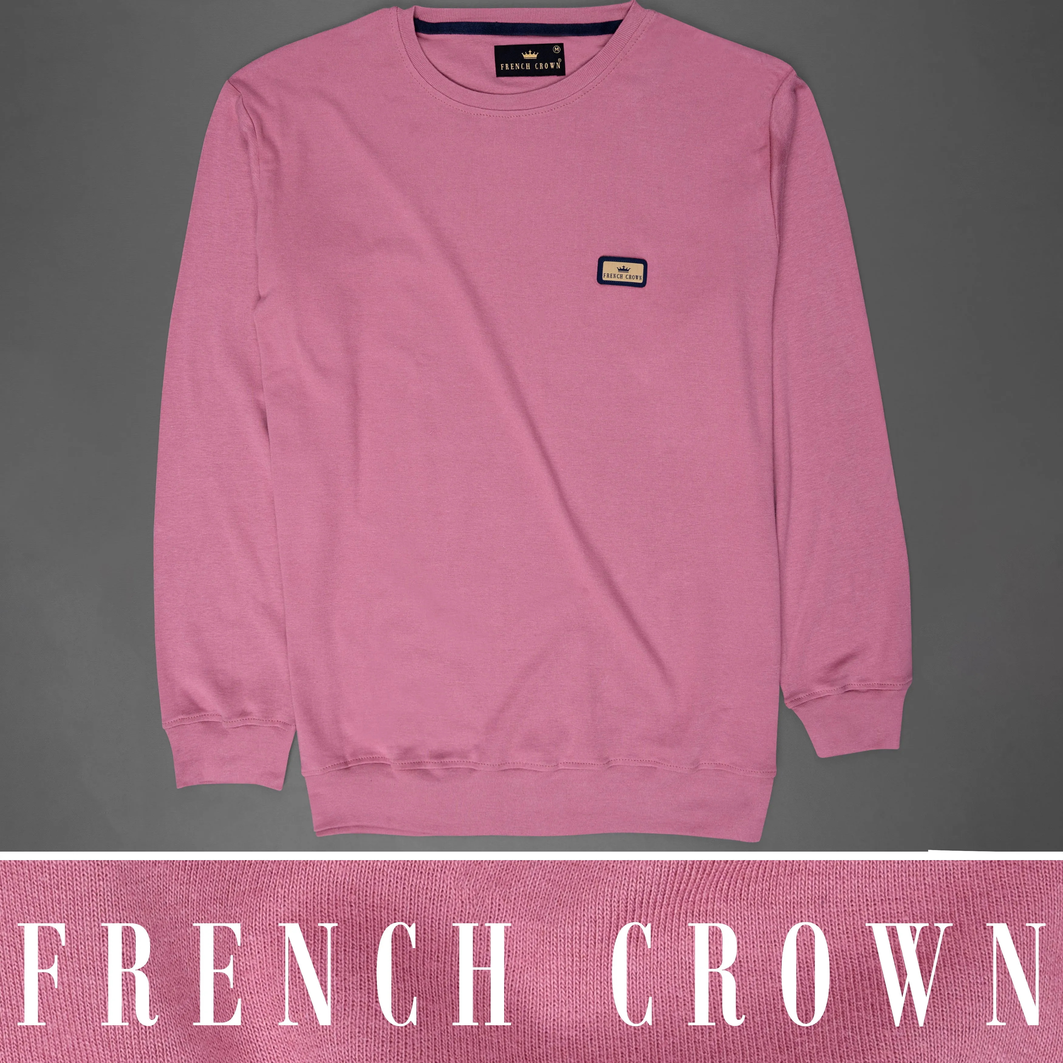 Charm Mauve Full Sleeve Premium Cotton Jersey Sweatshirt sold by French Crown