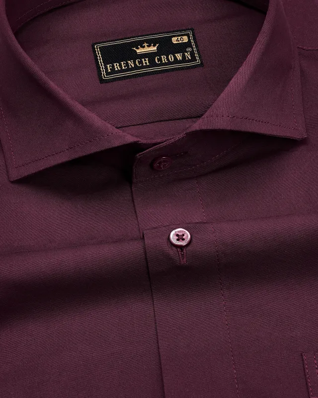 Wine Berry Premium Cotton Shirt sold by French Crown