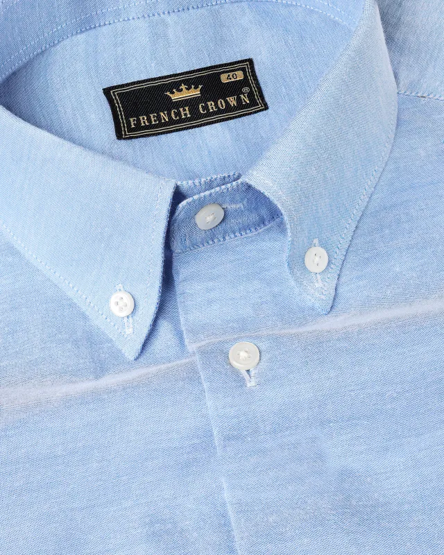 Periwinkle Blue Royal Oxford Shirt sold by French Crown