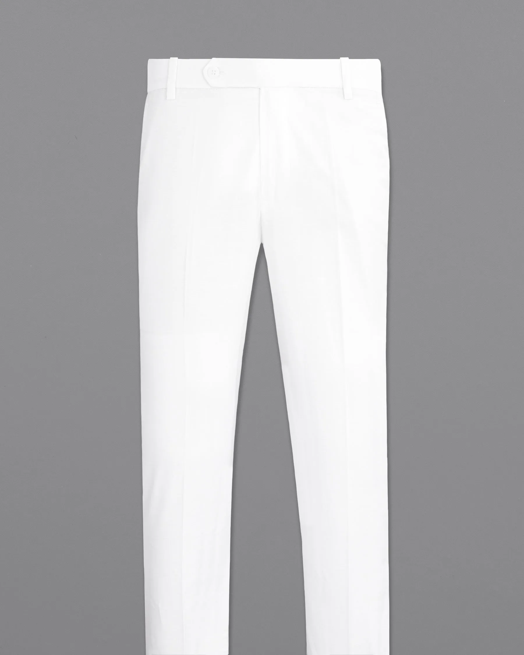 Bright White Premium Cotton Pant sold by French Crown product image thumbnail 4