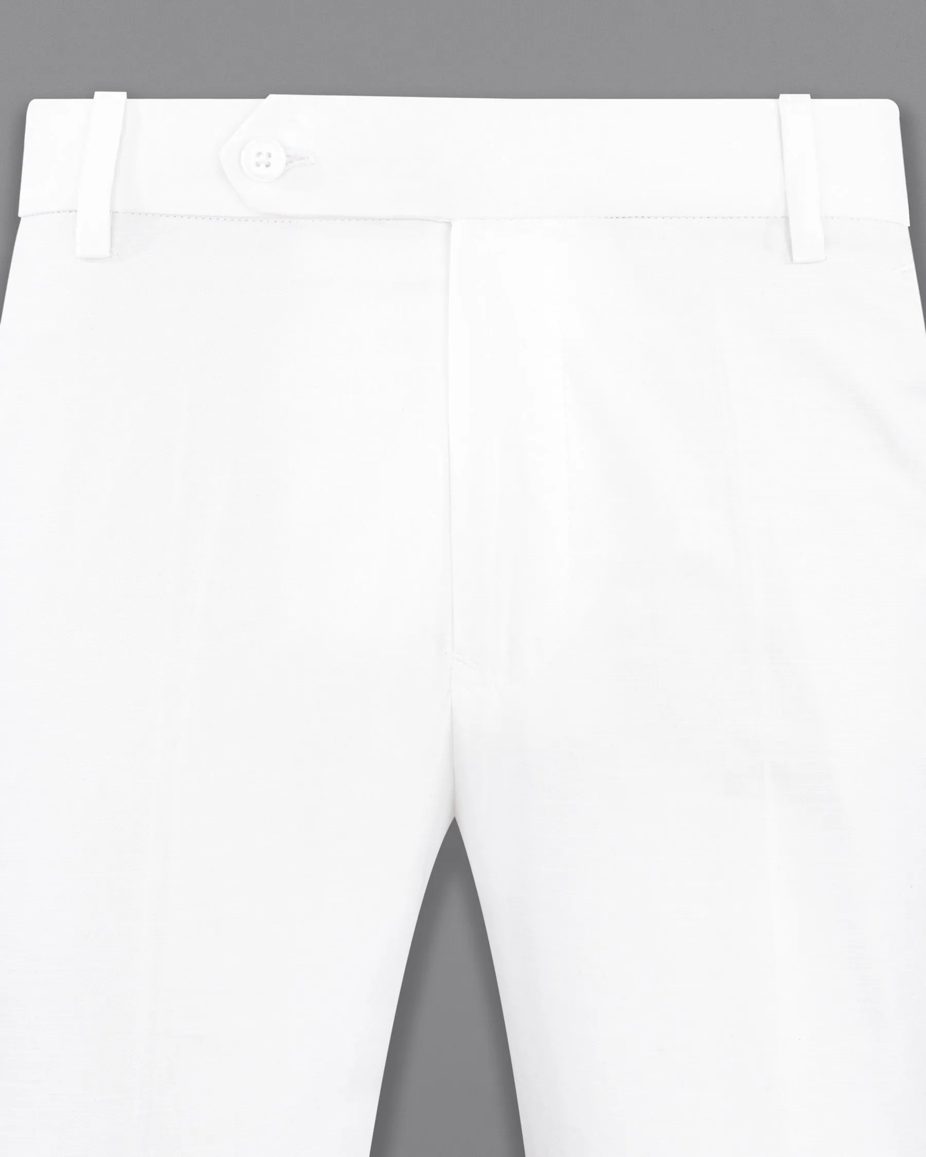 Bright White Premium Cotton Pant sold by French Crown product image thumbnail 2