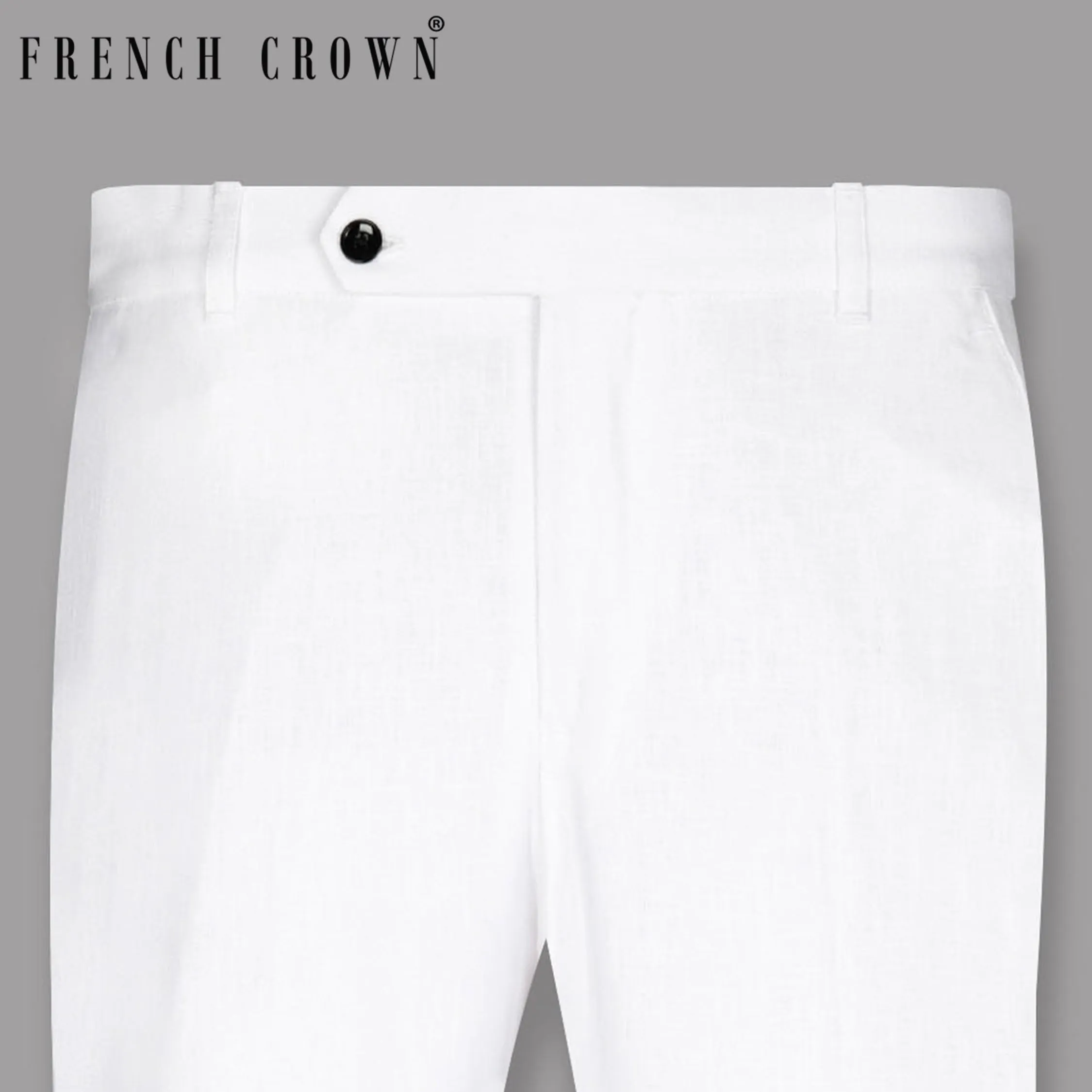 Bright White Premium Cotton Sport Pant sold by French Crown