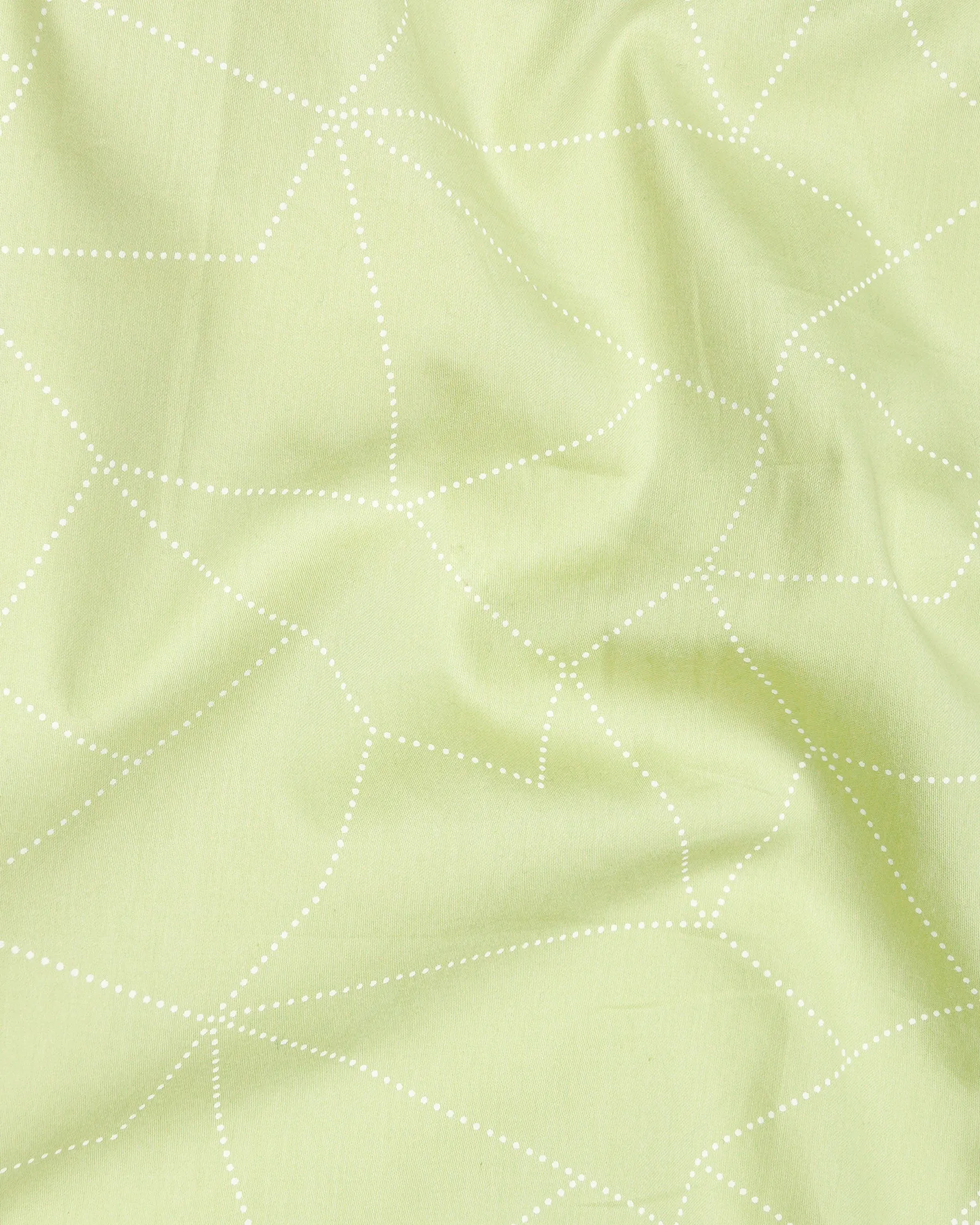 Deep Coffee Green Geometric Printed Super Soft Premium Cotton Shirt sold by French Crown product image thumbnail 2