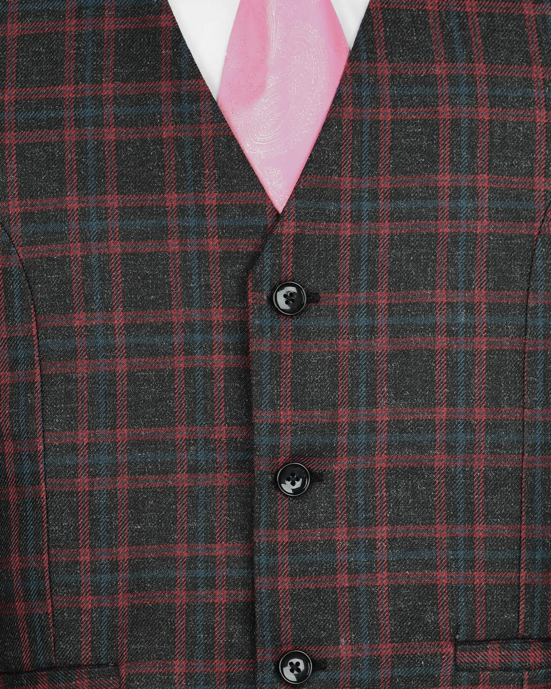 Piano with Mexican Red Plaid Waistcoat sold by French Crown product image thumbnail 5