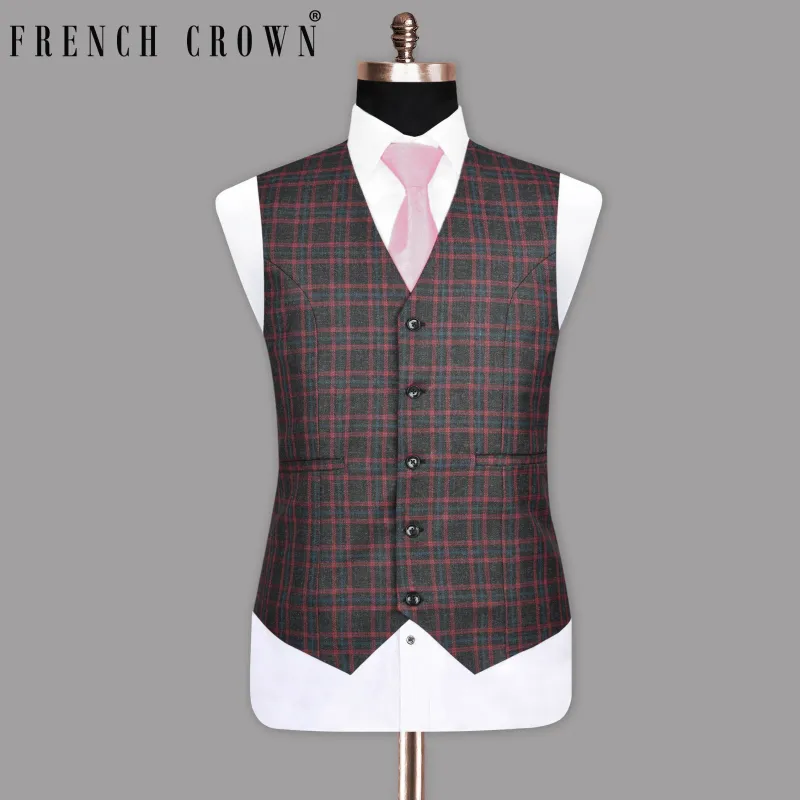 Piano with Mexican Red Plaid Waistcoat sold by French Crown