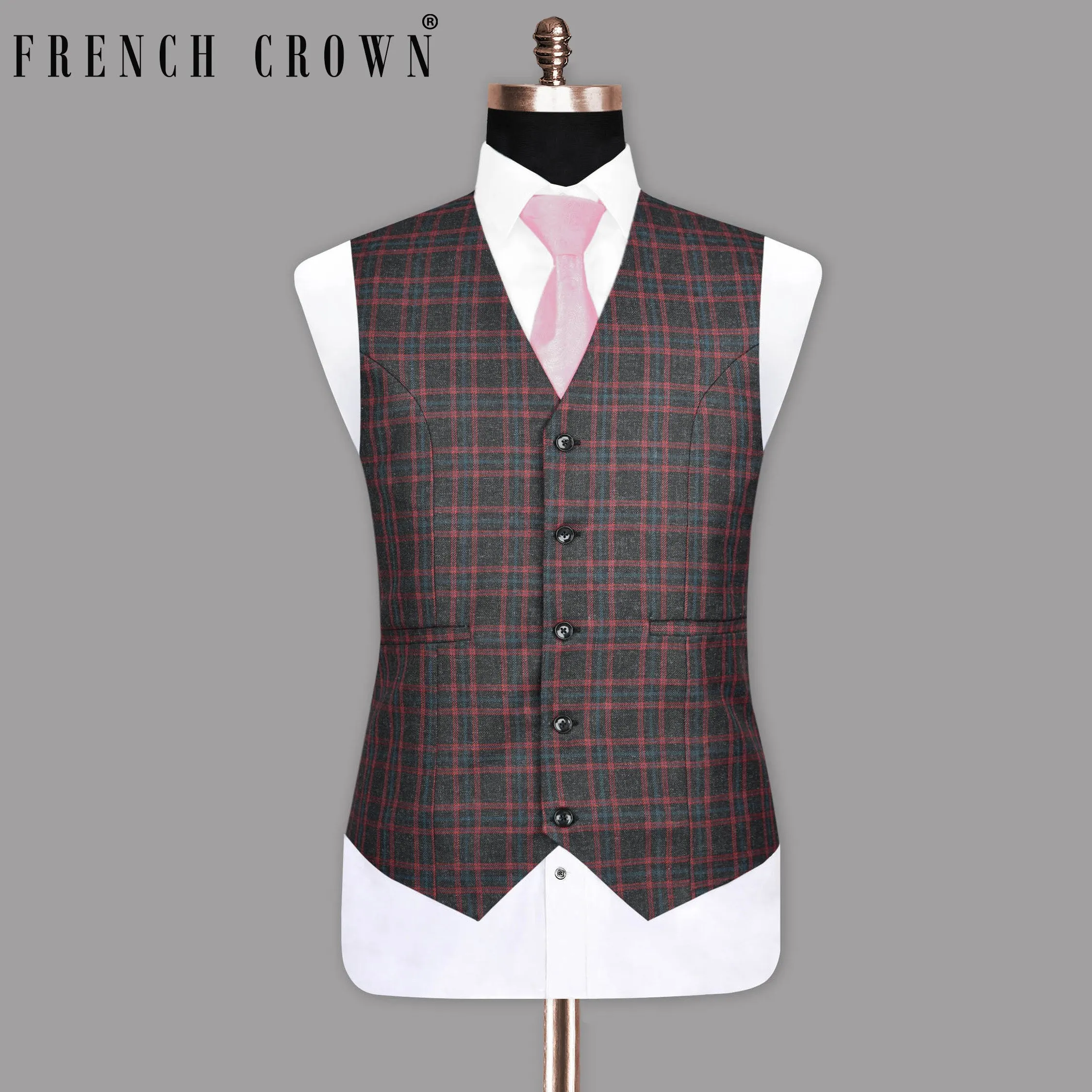 Piano with Mexican Red Plaid Waistcoat sold by French Crown