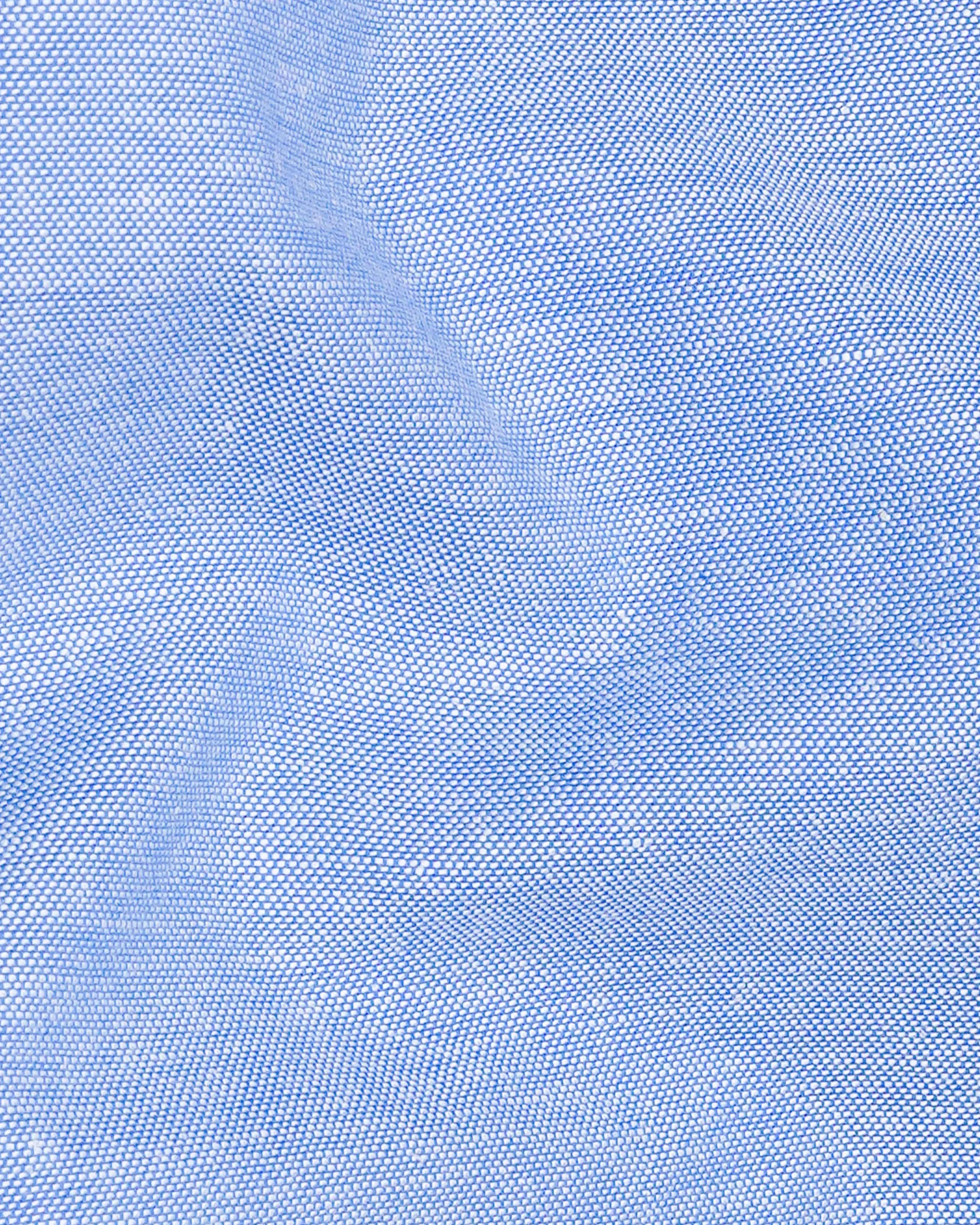Periwinkle Blue Royal Oxford Shirt sold by French Crown product image thumbnail 2
