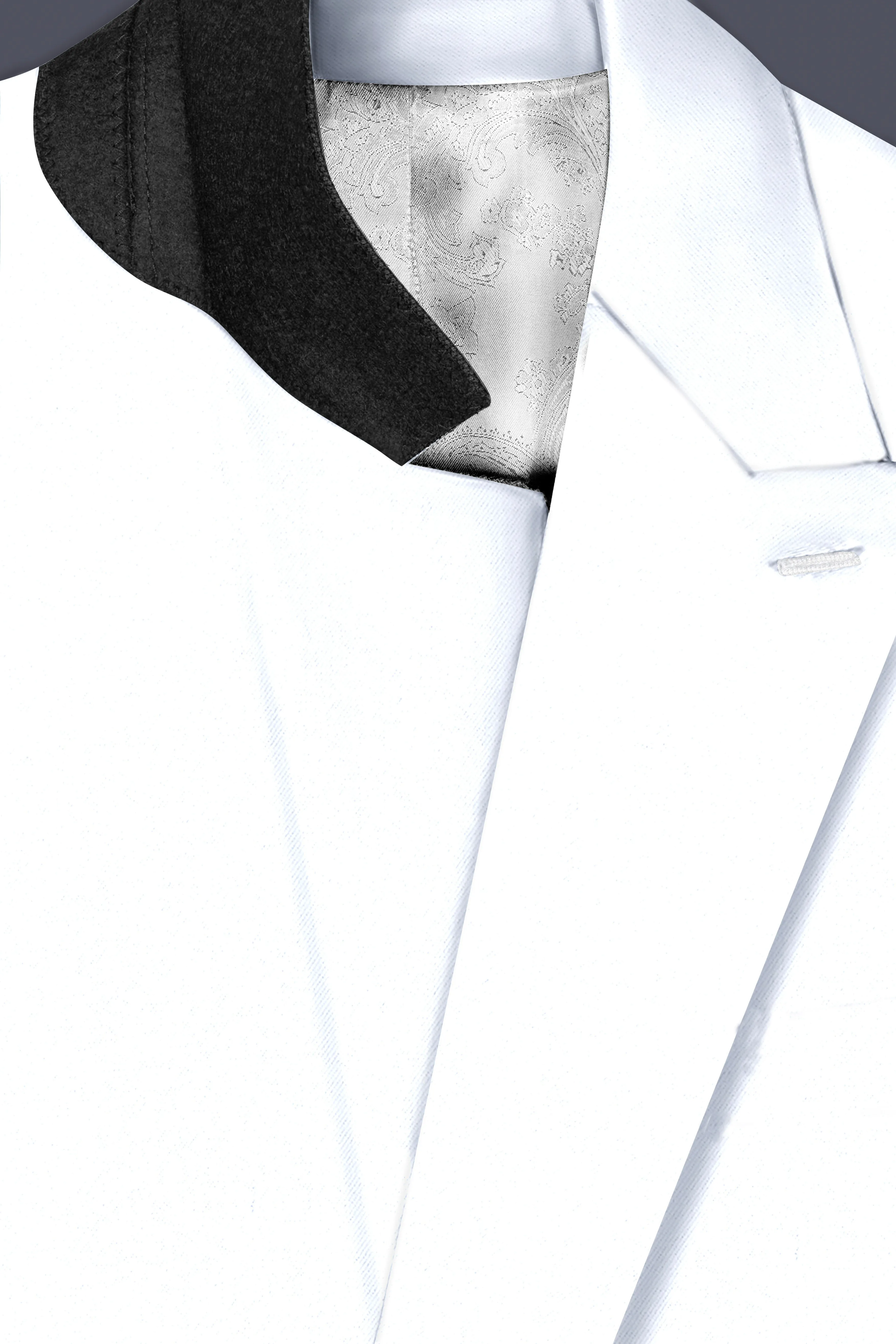 Bright White Stretchable Wool Rich Designer Suit sold by French Crown product image thumbnail 5