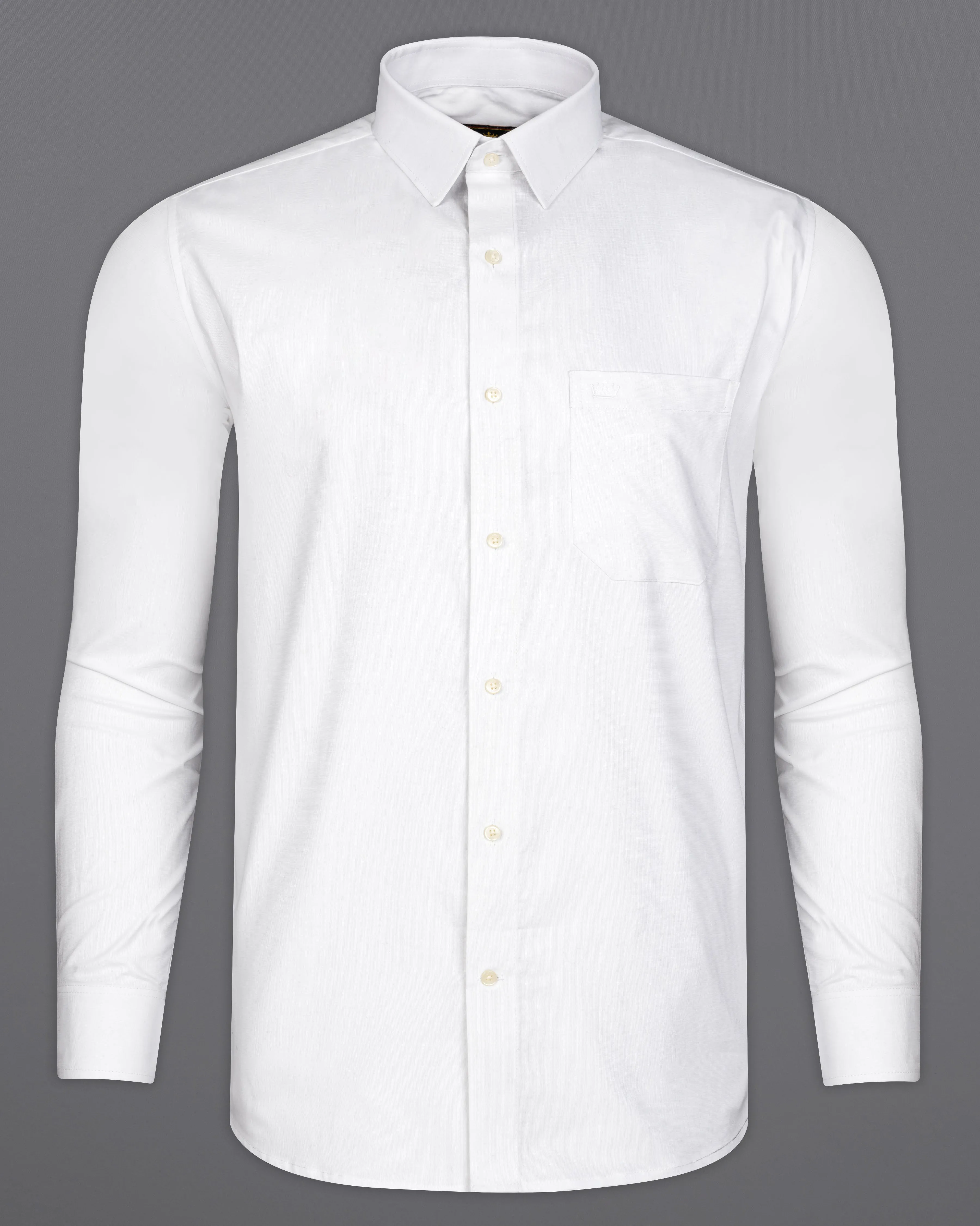 Bright White Luxurious Linen Shirt sold by French Crown product image thumbnail 5