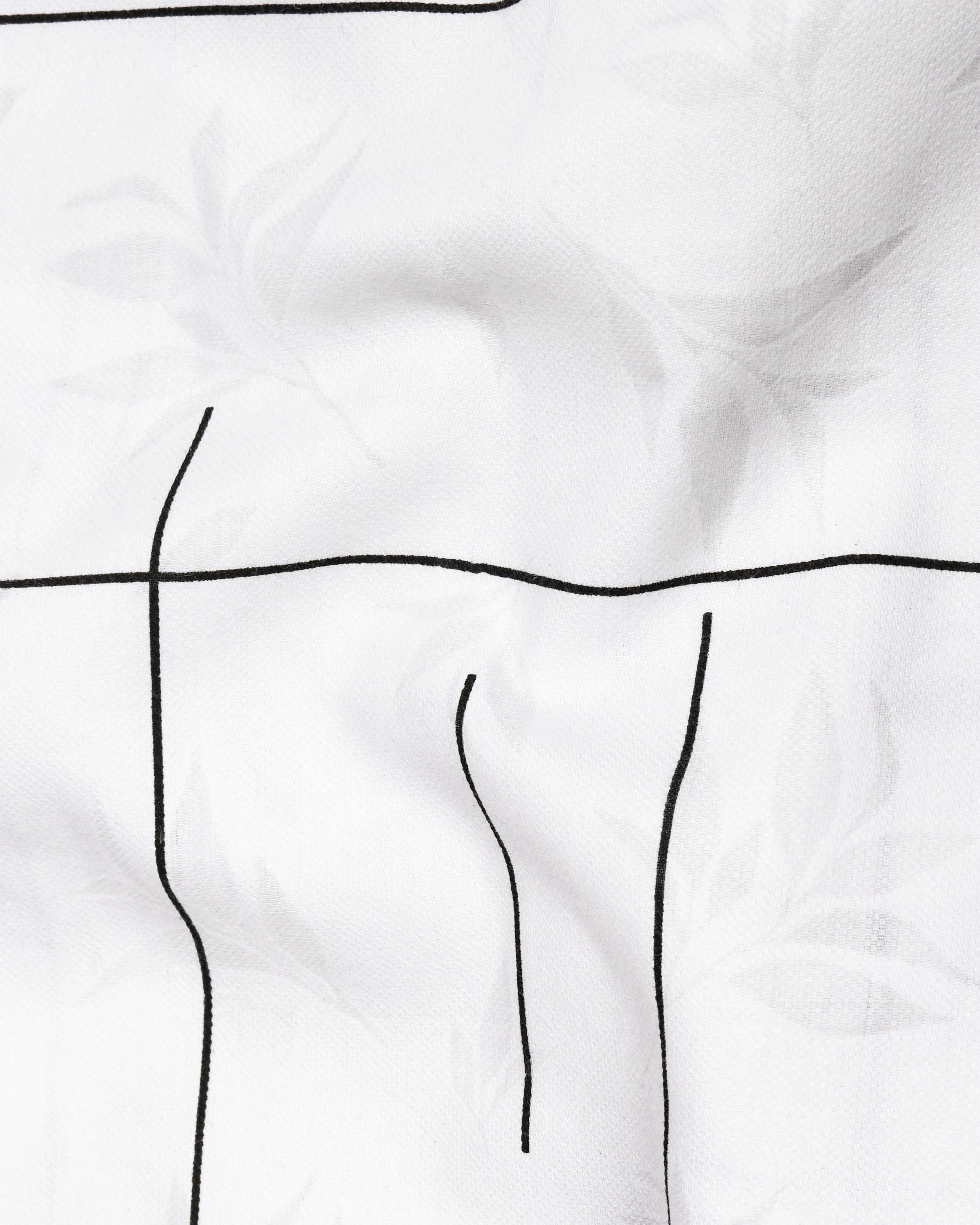 Bright White with Black Dobby Textured Premium Giza Cotton Shirt sold by French Crown product image thumbnail 2