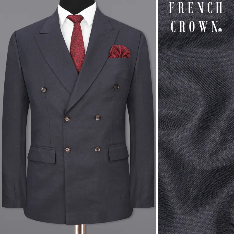 Ship Gray Double Breasted Blazer sold by French Crown