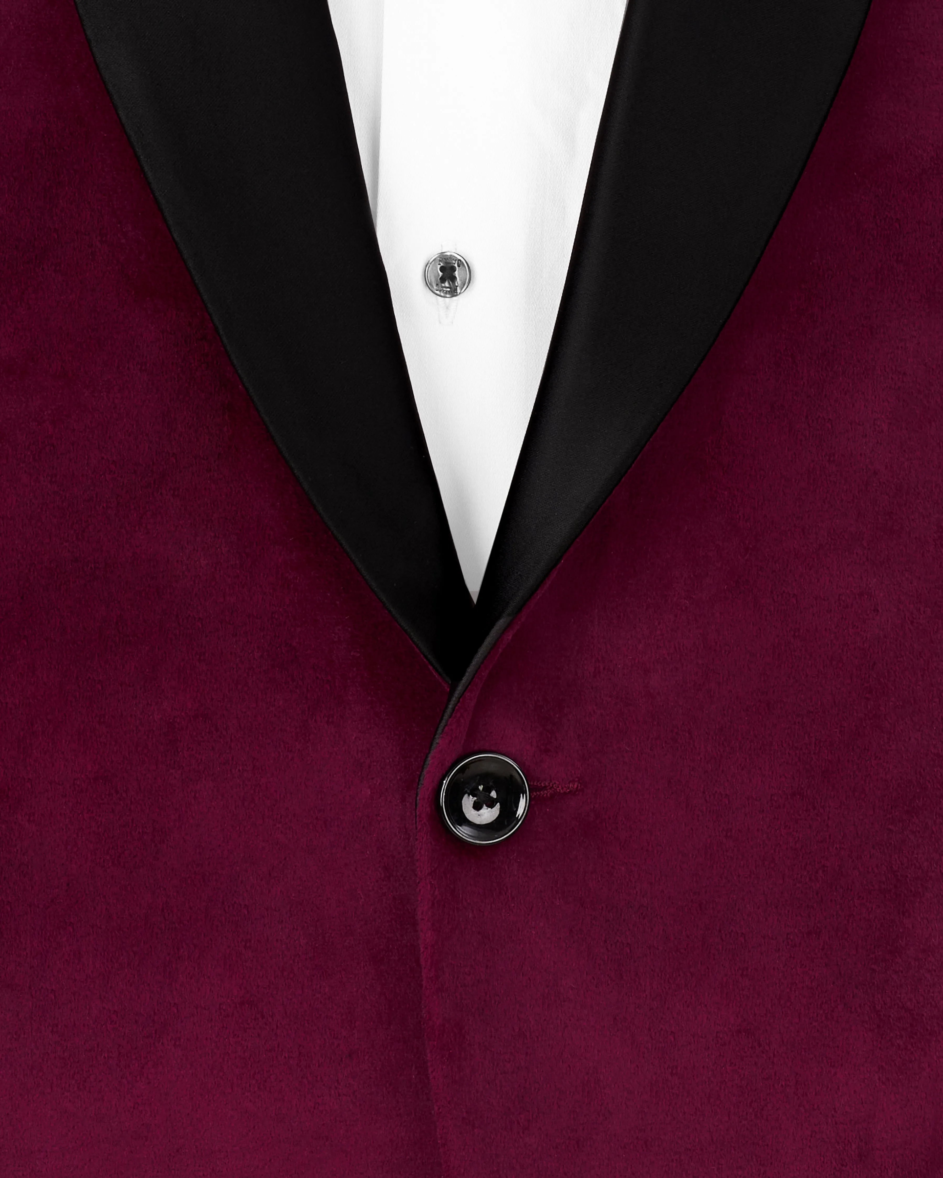 Castro Maroon Velvet Tuxedo Designer Suit sold by French Crown product image thumbnail 5