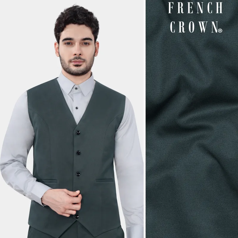 Gunmetal Gray Premium Cotton Waistcoat sold by French Crown