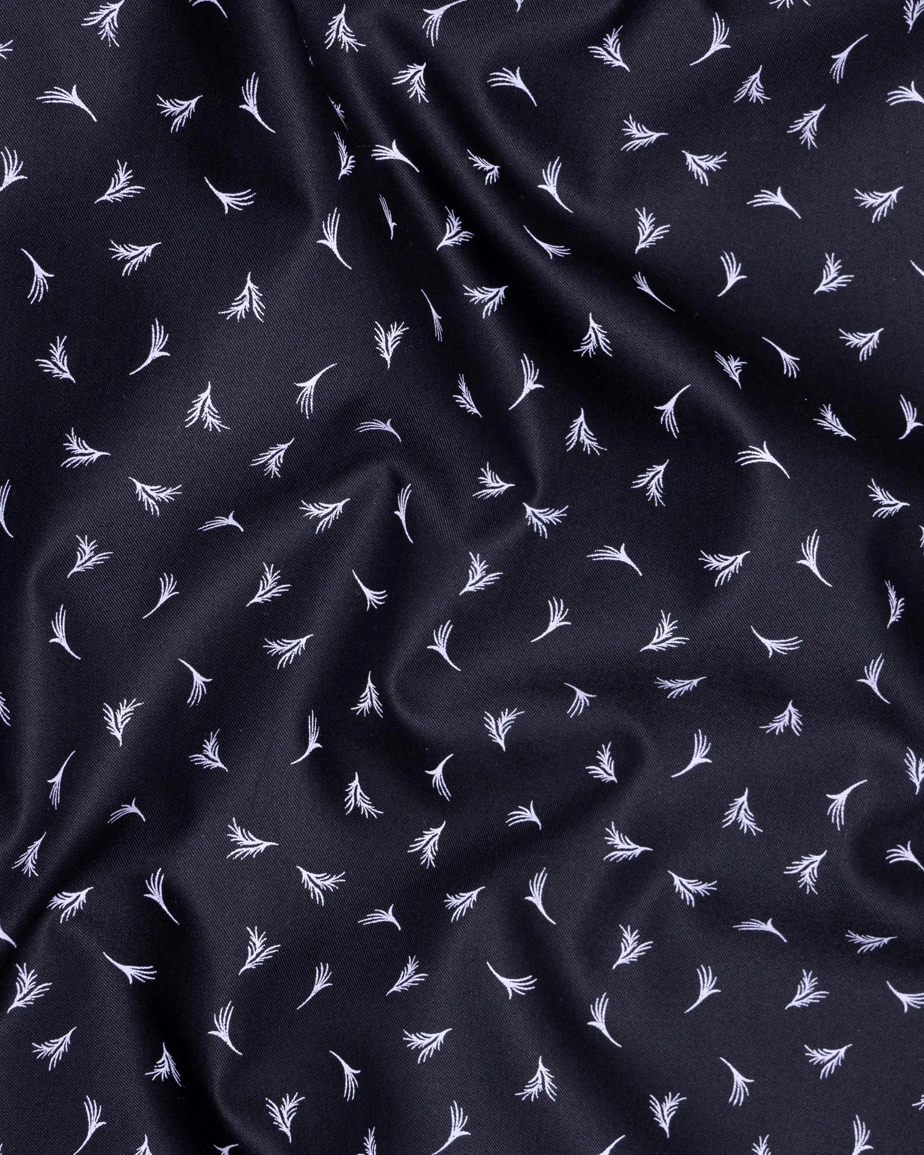 Jade Black flowers Printed super soft Premium Cotton shirt sold by French Crown product image thumbnail 3